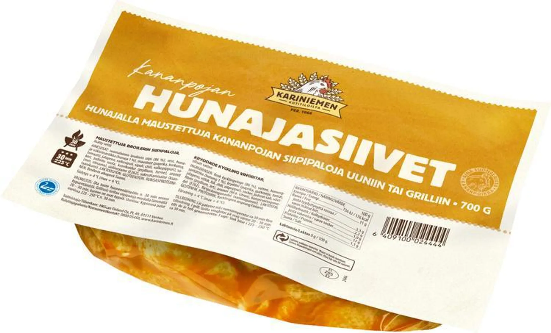 Kariniemen Kananpojan hunajasiivet 700 g