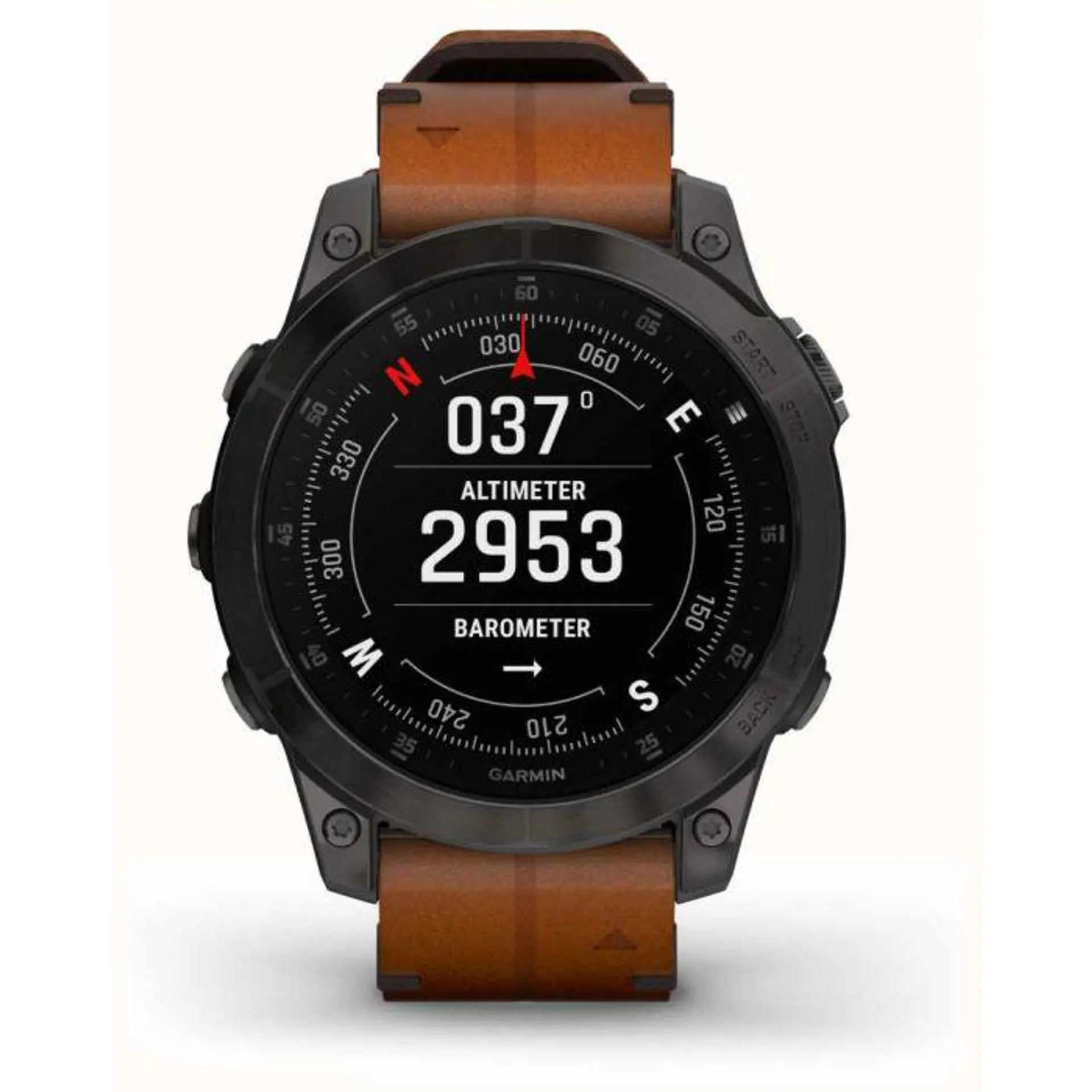 Garmin Epix Gen 2 Sapphire musta titaani ja ruskea nahkahihna 010-02582-30