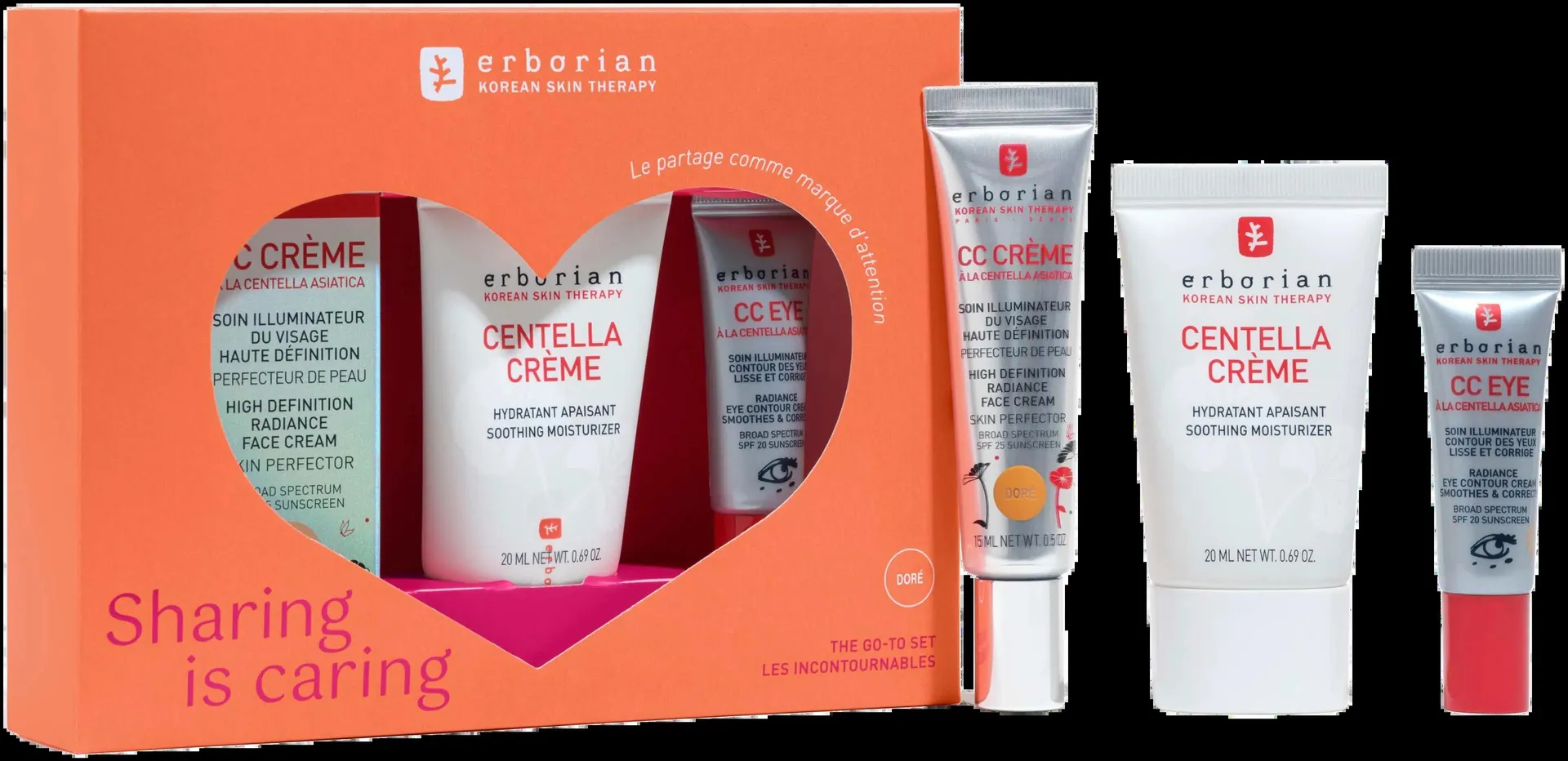 Erborian The Go-To Set CC Routine x Centella Creme Doré lahjapakkaus