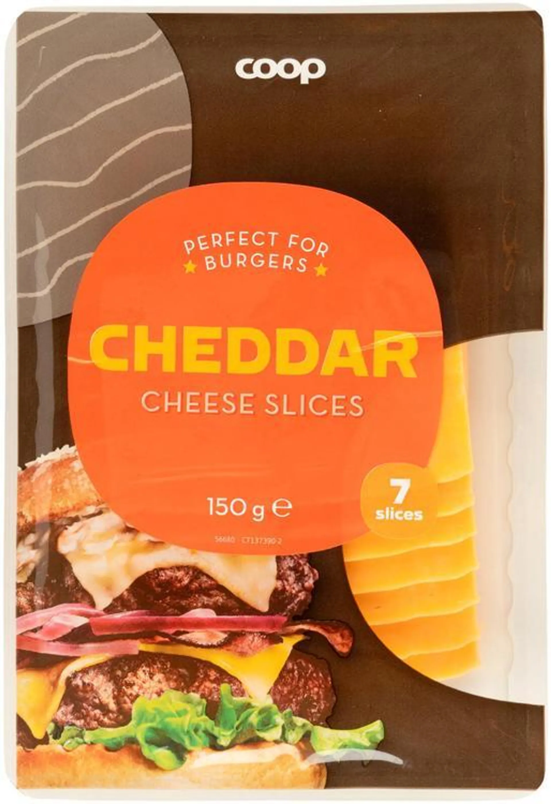 Coop cheddar burgerjuustoviipale 150 g