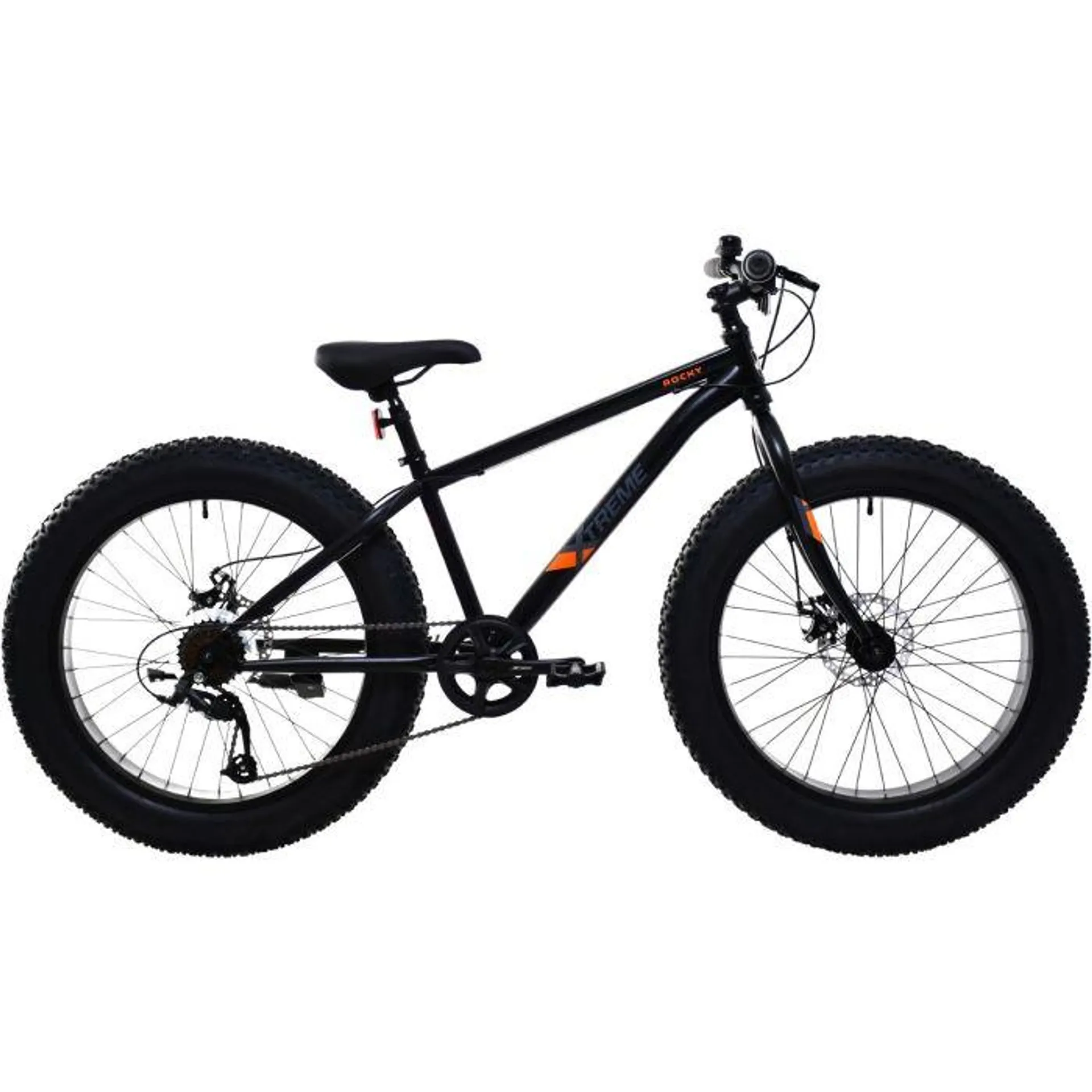 Rocky Fatbike läskipyörä 7-vaihdetta 24" musta 36 cm