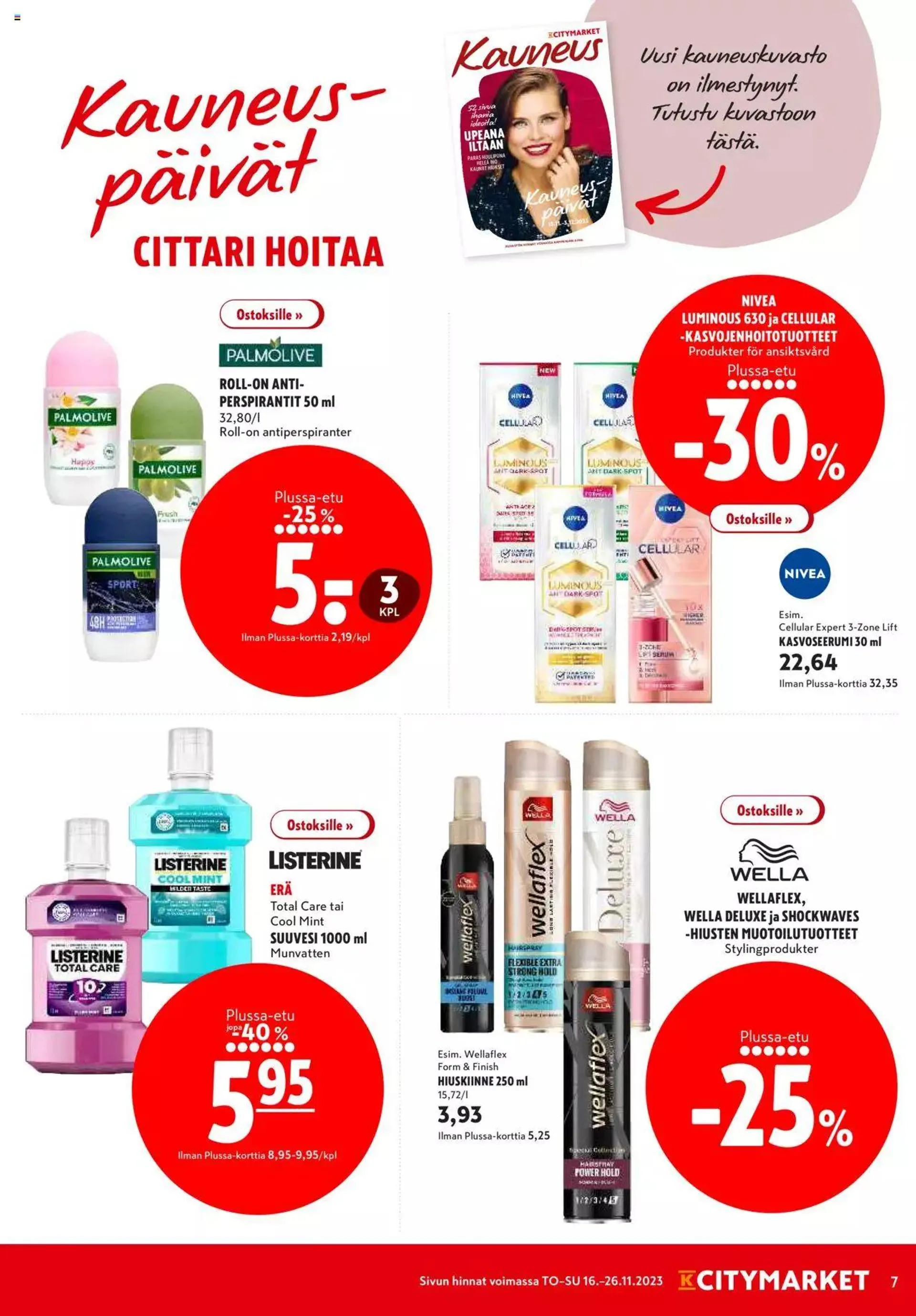 K-Citymarket - Black Friday voimassa alkaen 15. marraskuuta - 3. joulukuuta 2023 - Tarjouslehti sivu 7