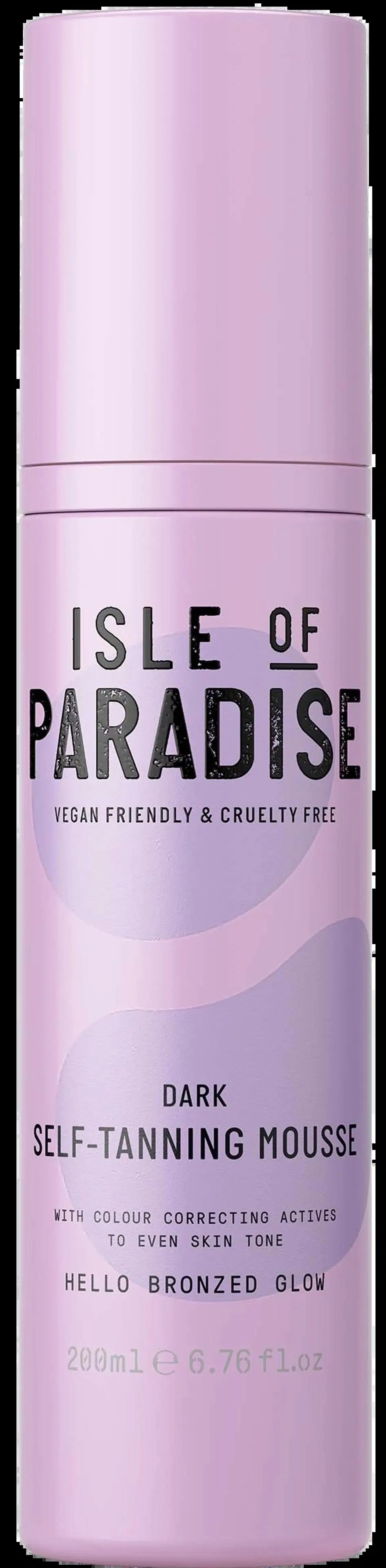 Isle of Paradise Dark Self-Tanning Mousse itseruskettava vaahto karttavärillä kasvoille ja vartalolle 200ml