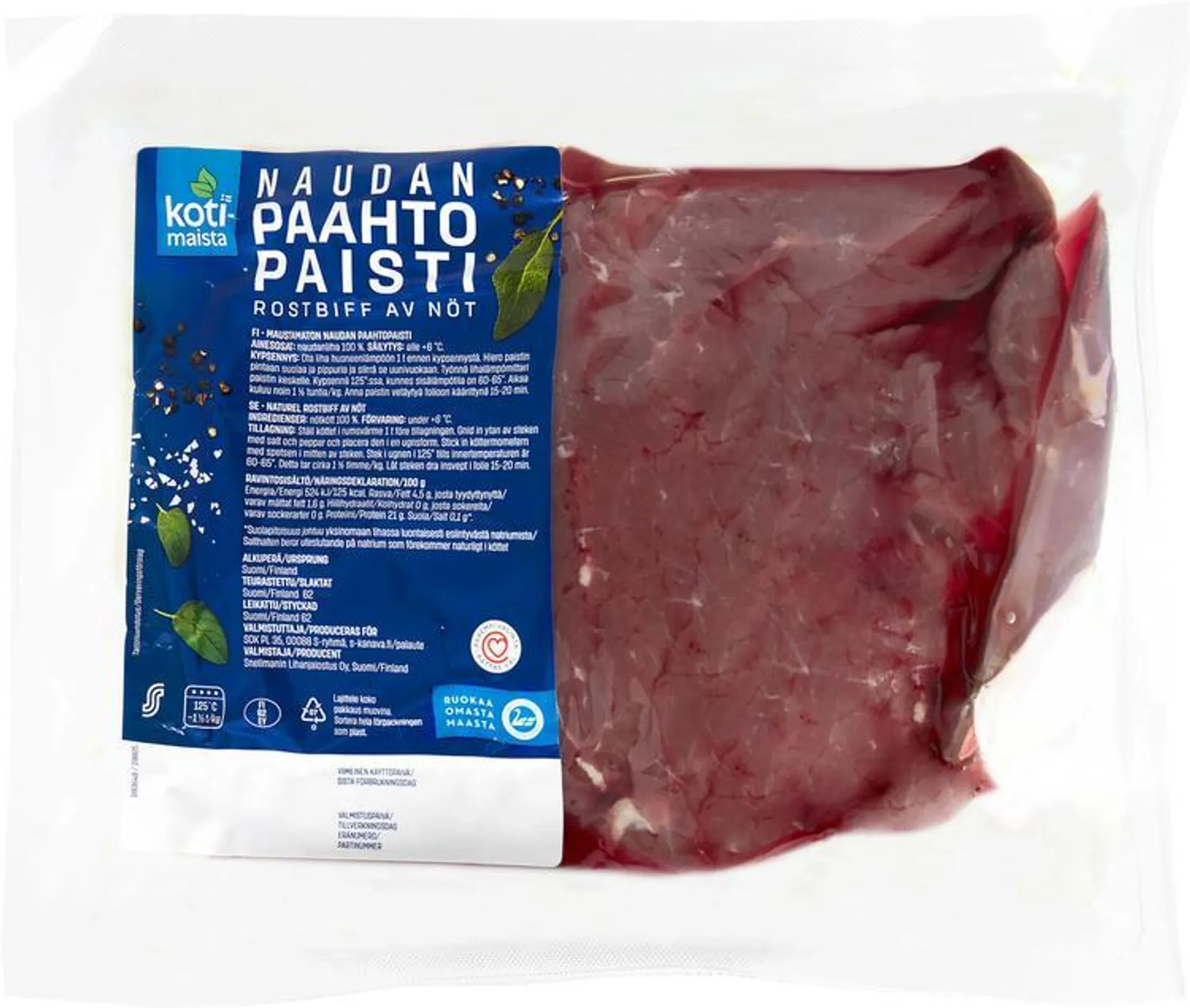 Kotimaista Naudan paahtopaisti naturel n 1 kg