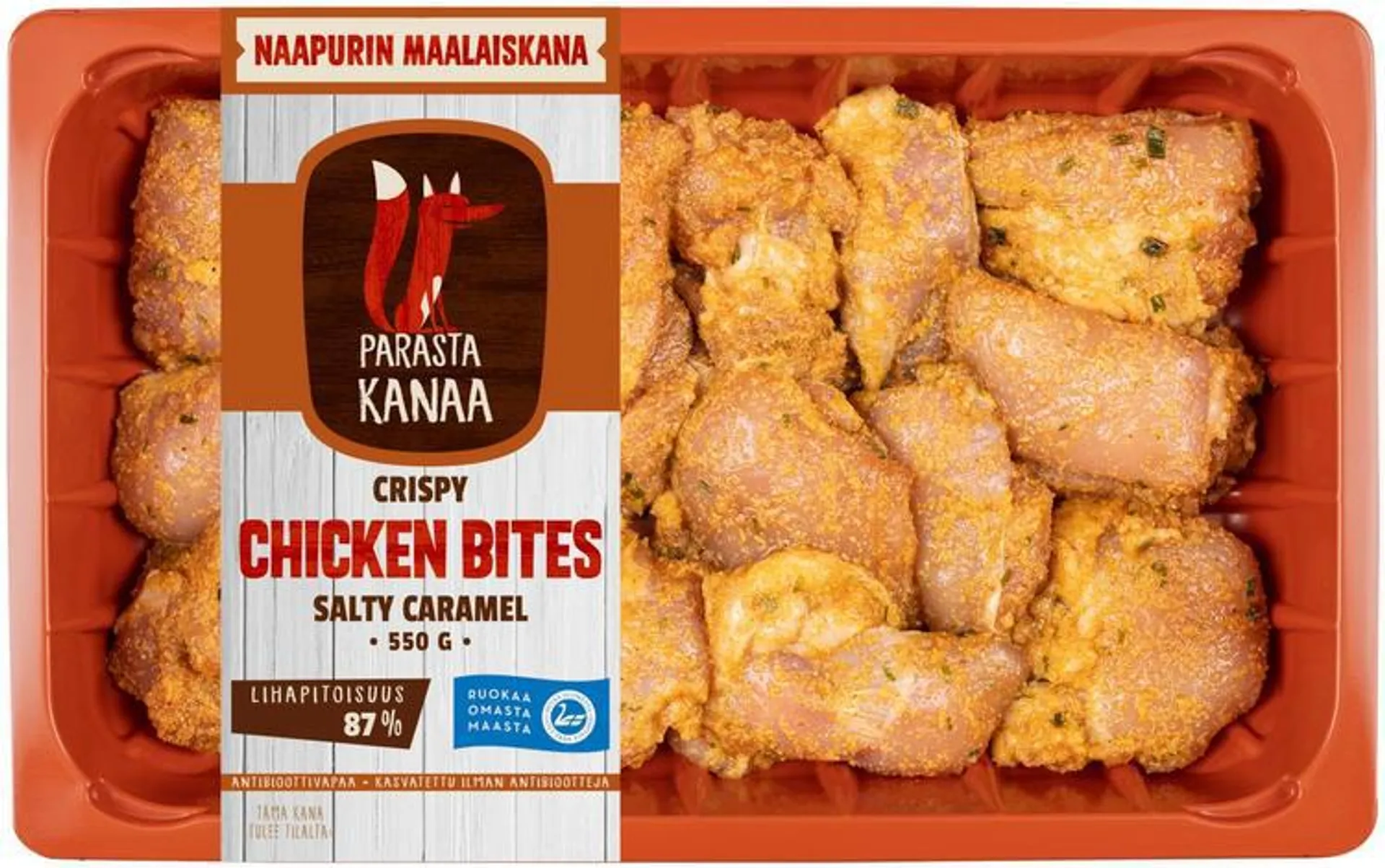 Naapurin Maalaiskanan crispy chicken bites, salty caramel 550g