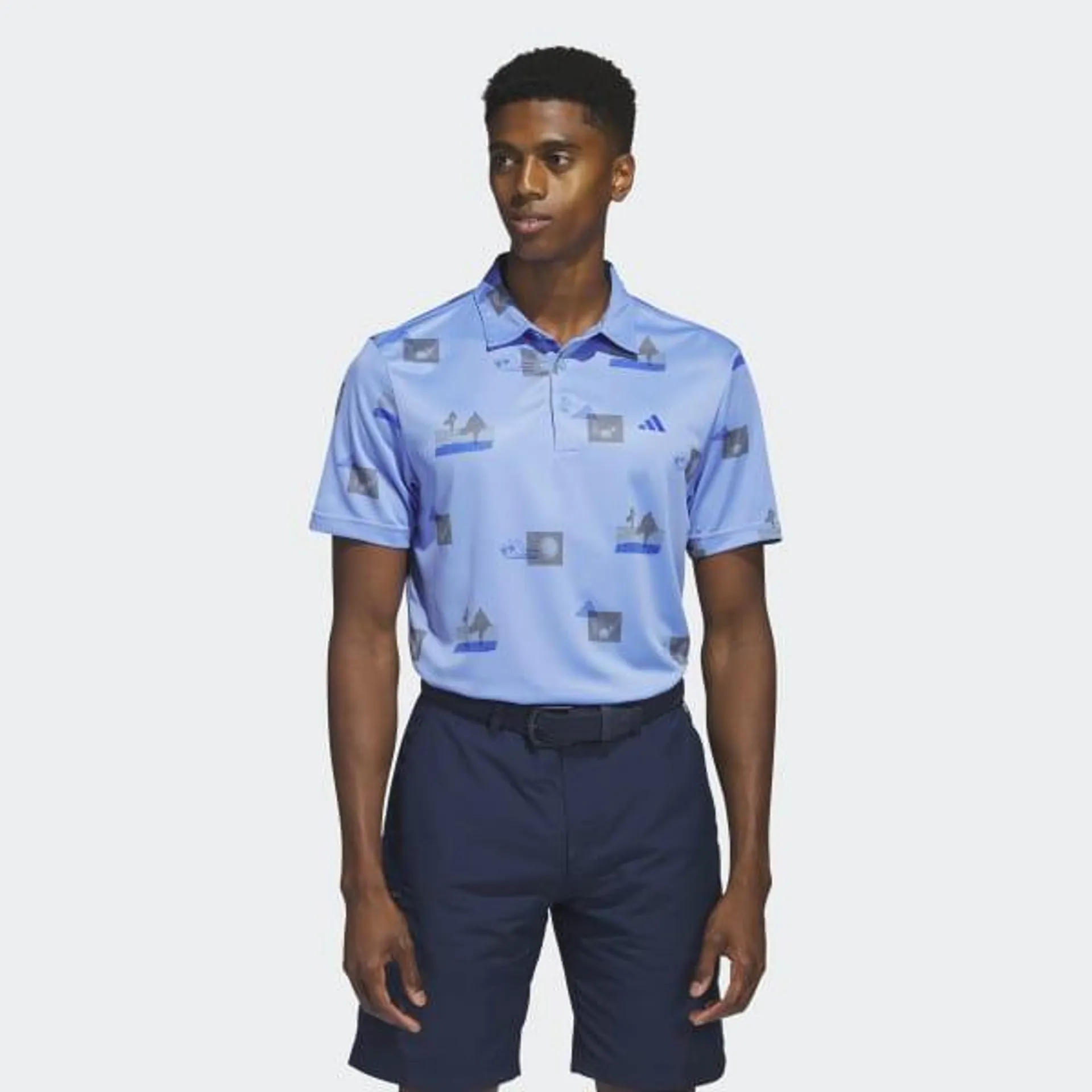 Allover-Print Golf Polo Shirt