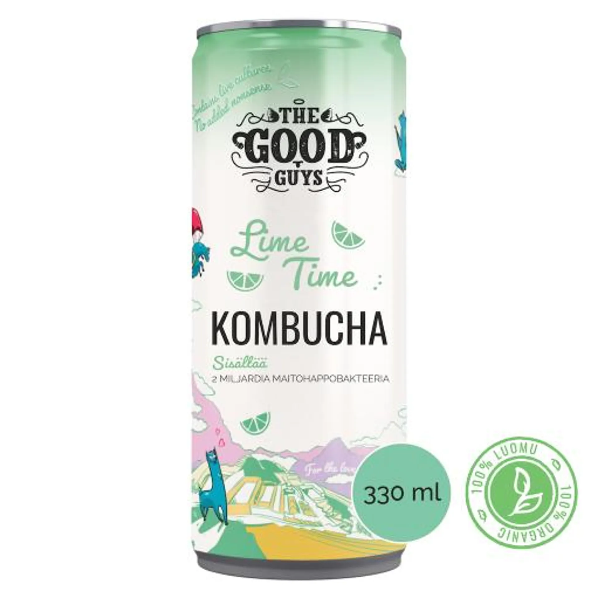 Kombucha, Lime Time, 330 ml