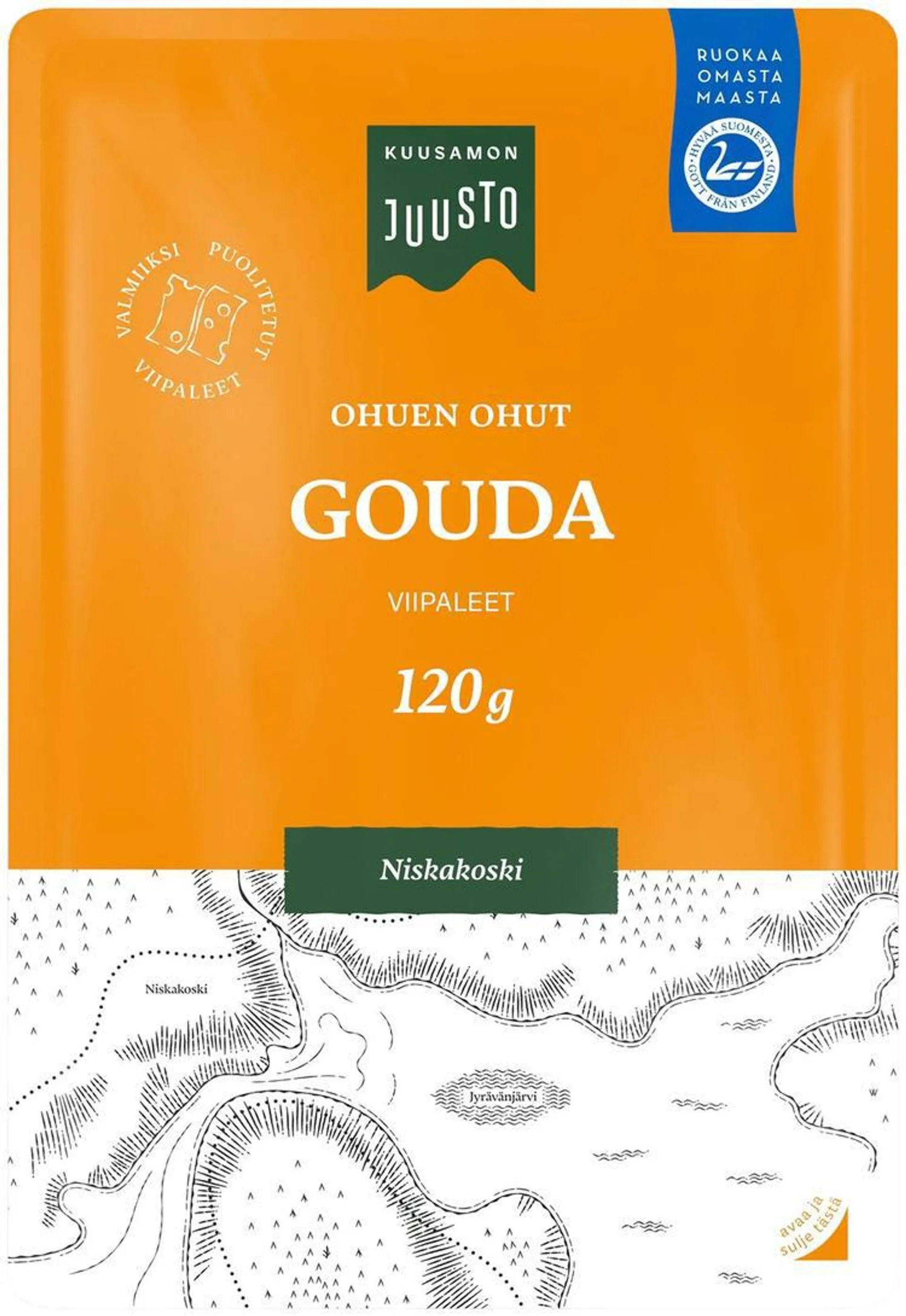 Kuusamon Juusto Goudaviipale 120 g