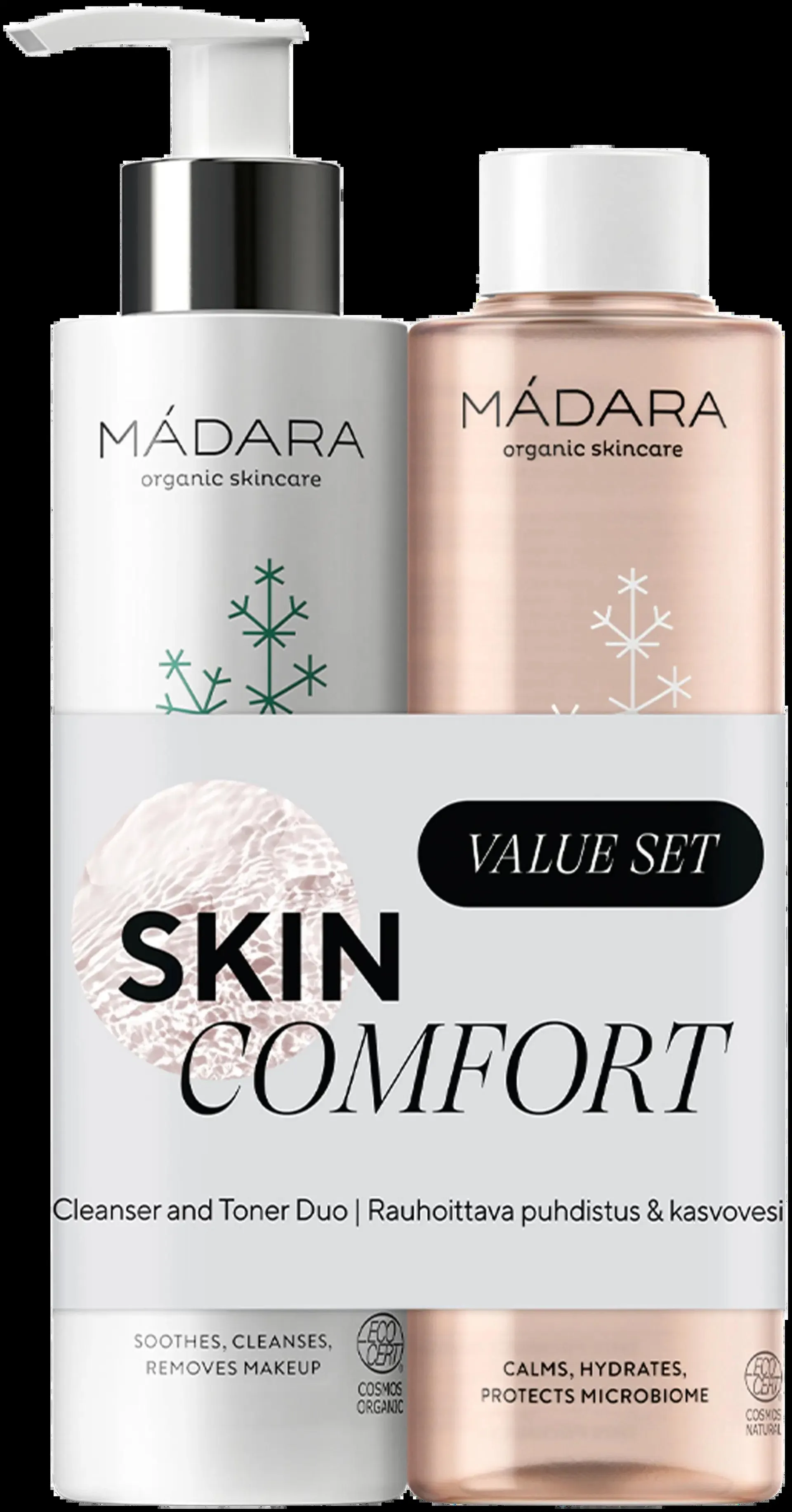 Mádara Skin Comfort Cleanser and Toner duosetti