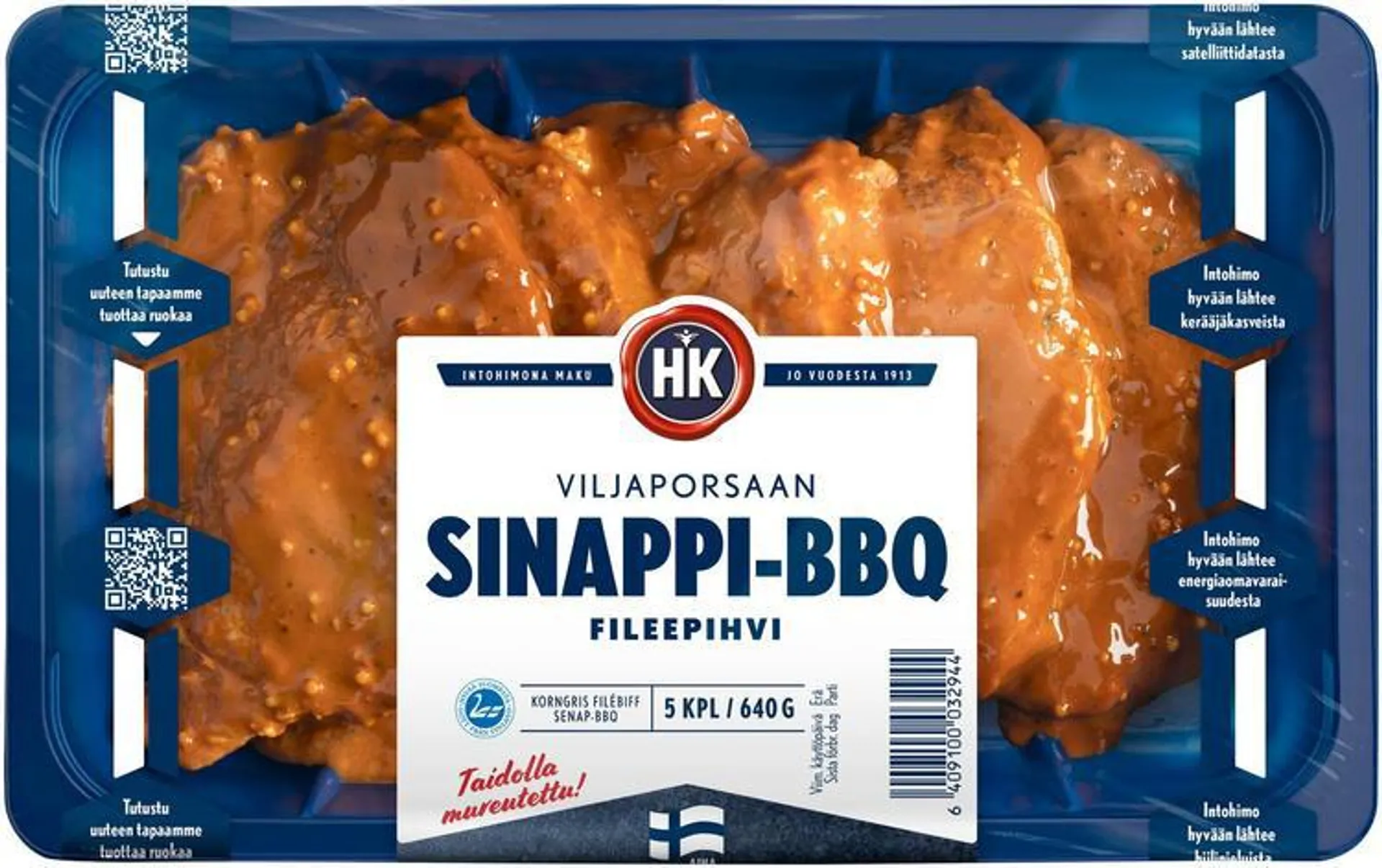 HK Viljaporsaan Fileepihvi sinappi-BBQ 640 g