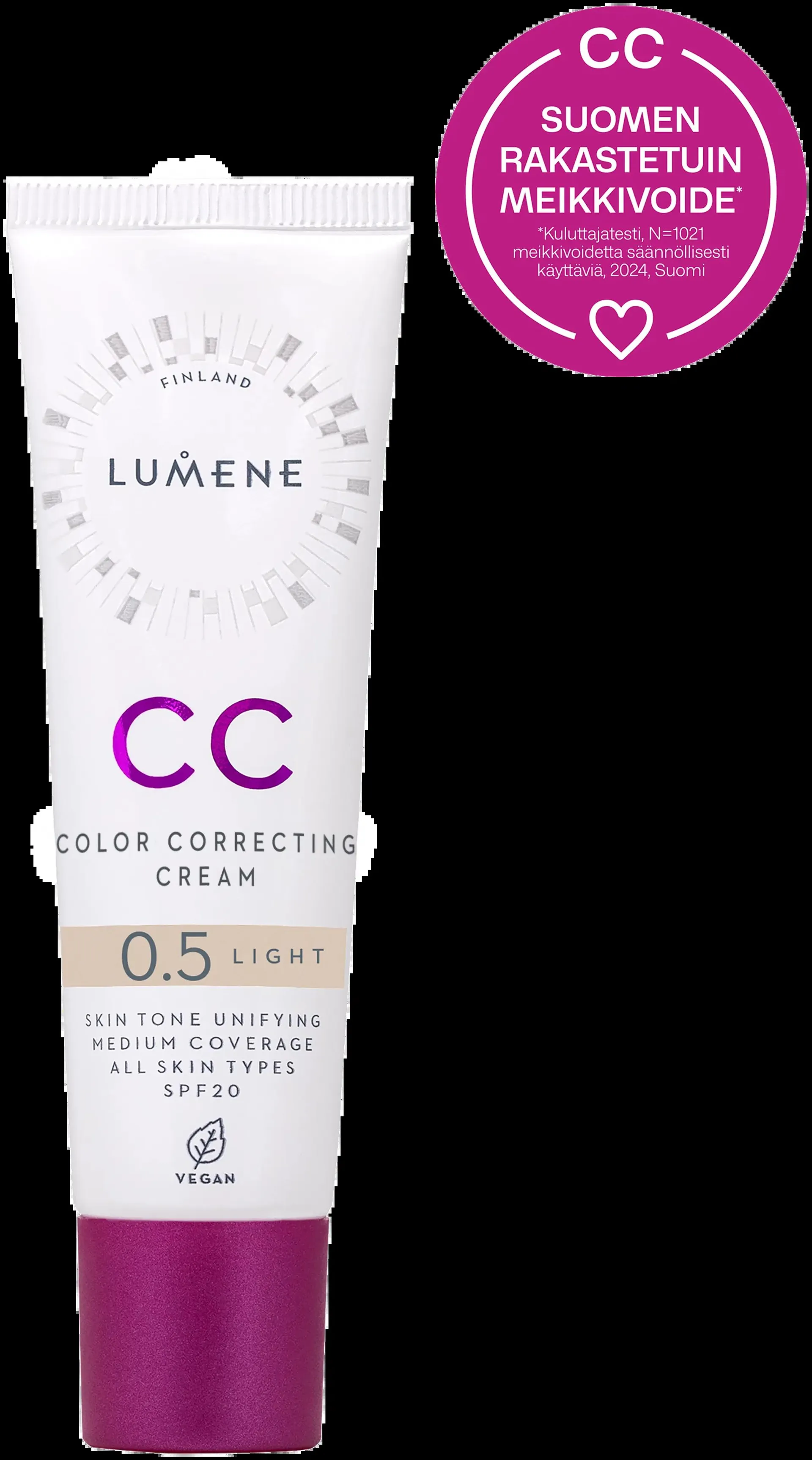 Lumene CC Color Correcting Meikkivoide SK20 0.5 Light 30 ml