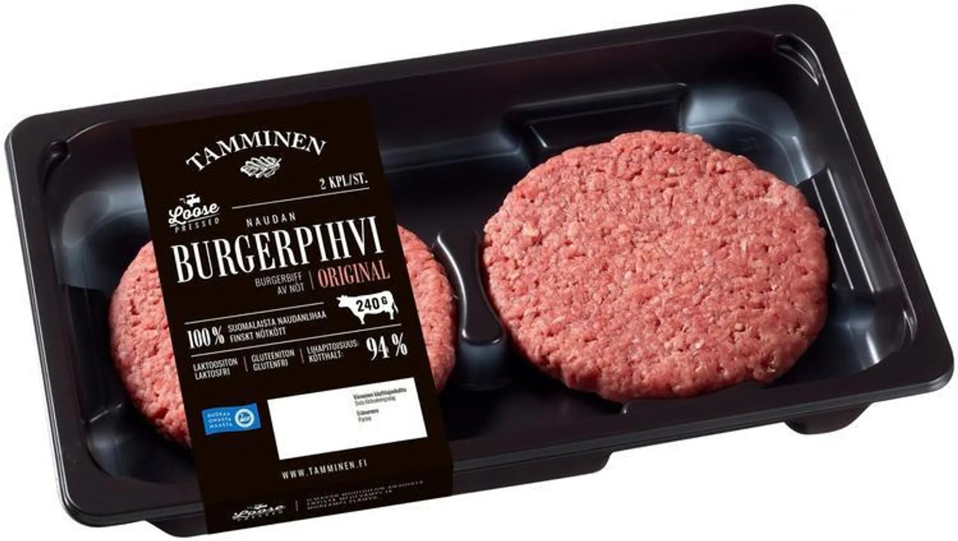 Tamminen naudan burgerpihvi 240g/2kpl