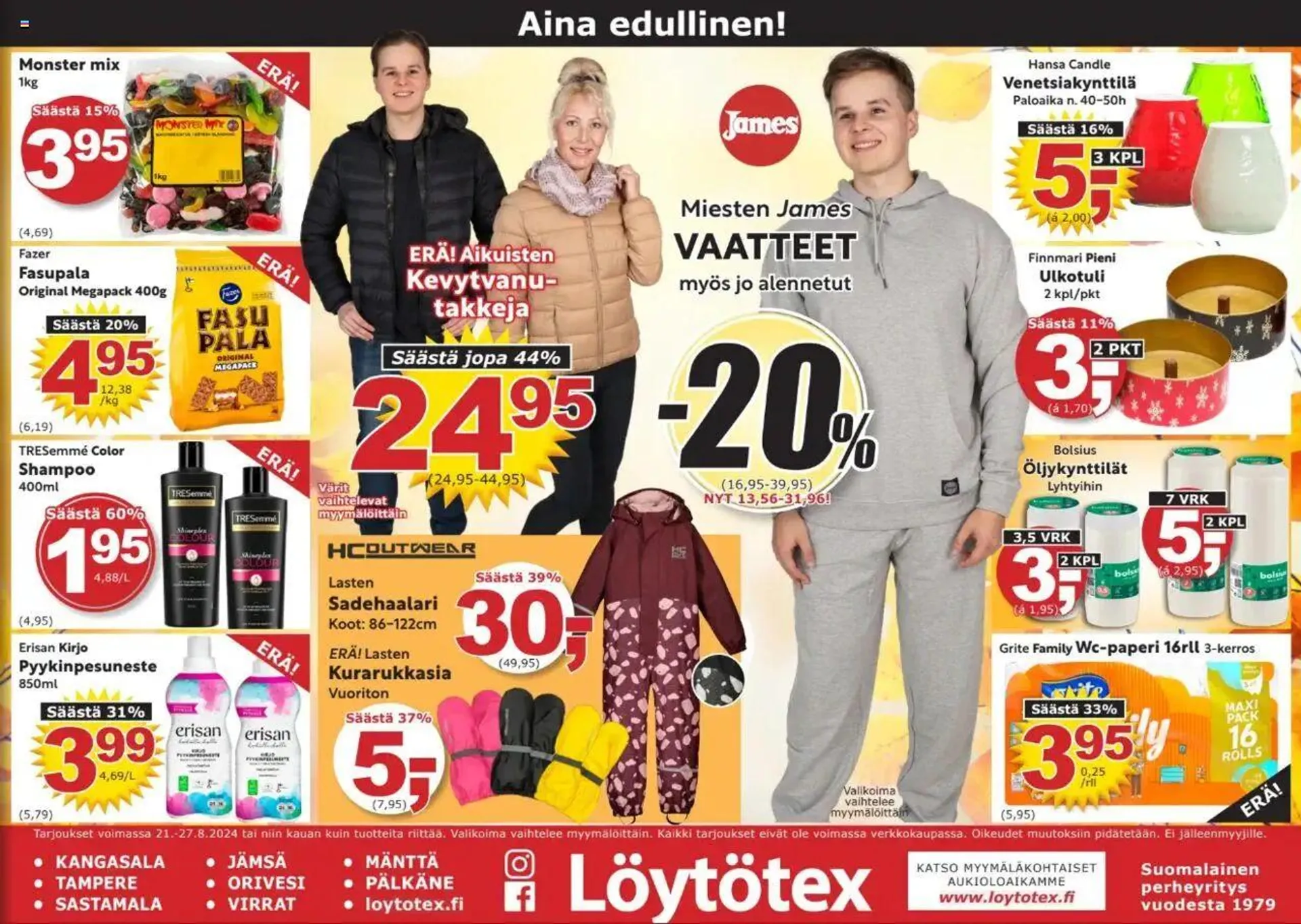 Löytötex tarjoukset - 0