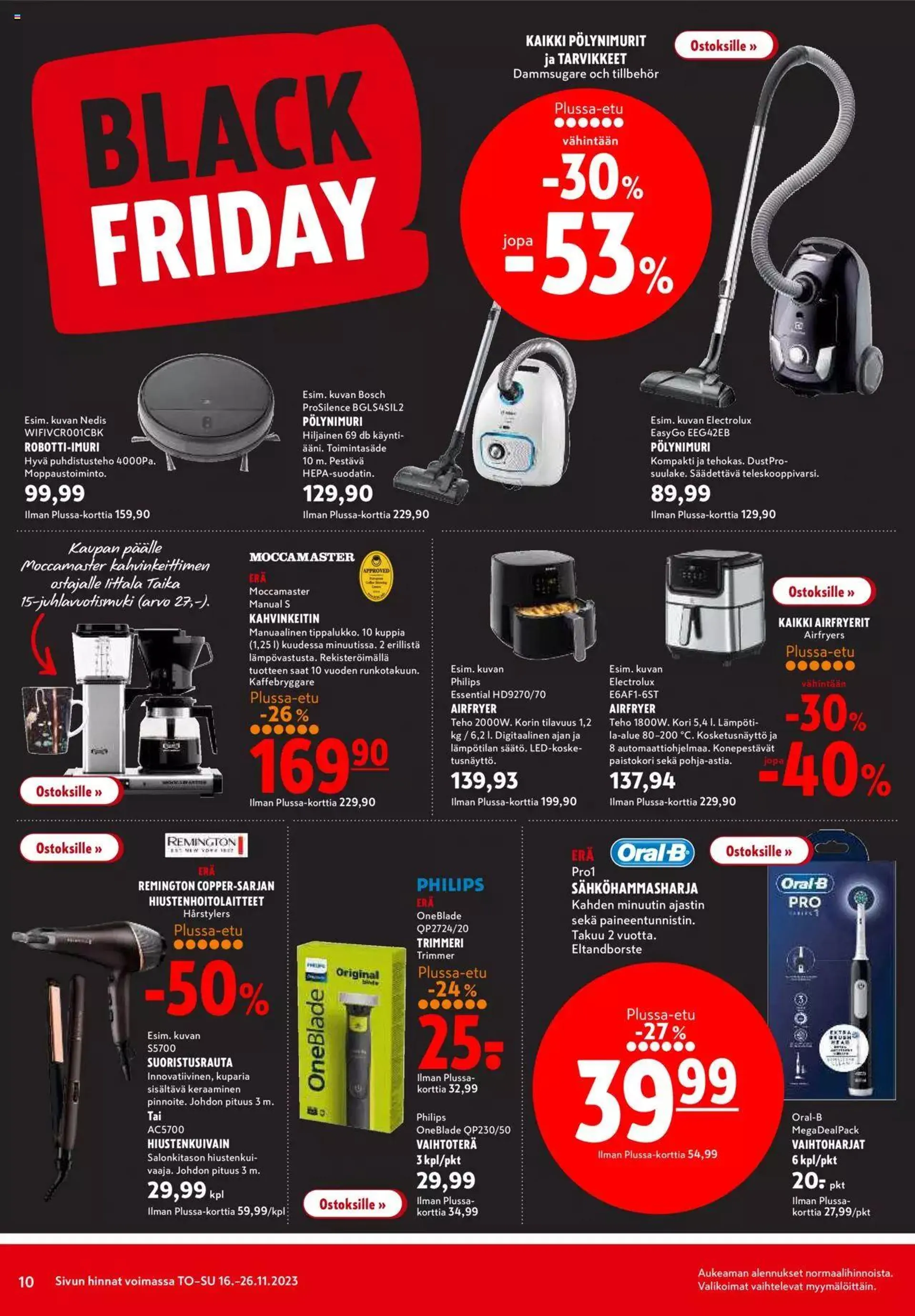 K-Citymarket - Black Friday voimassa alkaen 15. marraskuuta - 3. joulukuuta 2023 - Tarjouslehti sivu 10