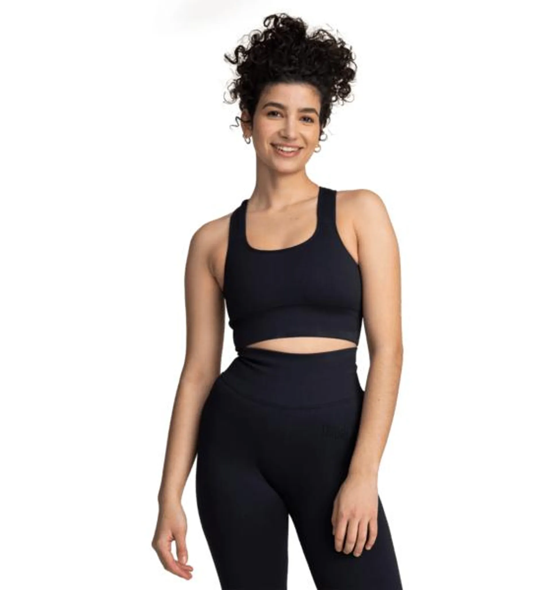 ribbed seamless bra w