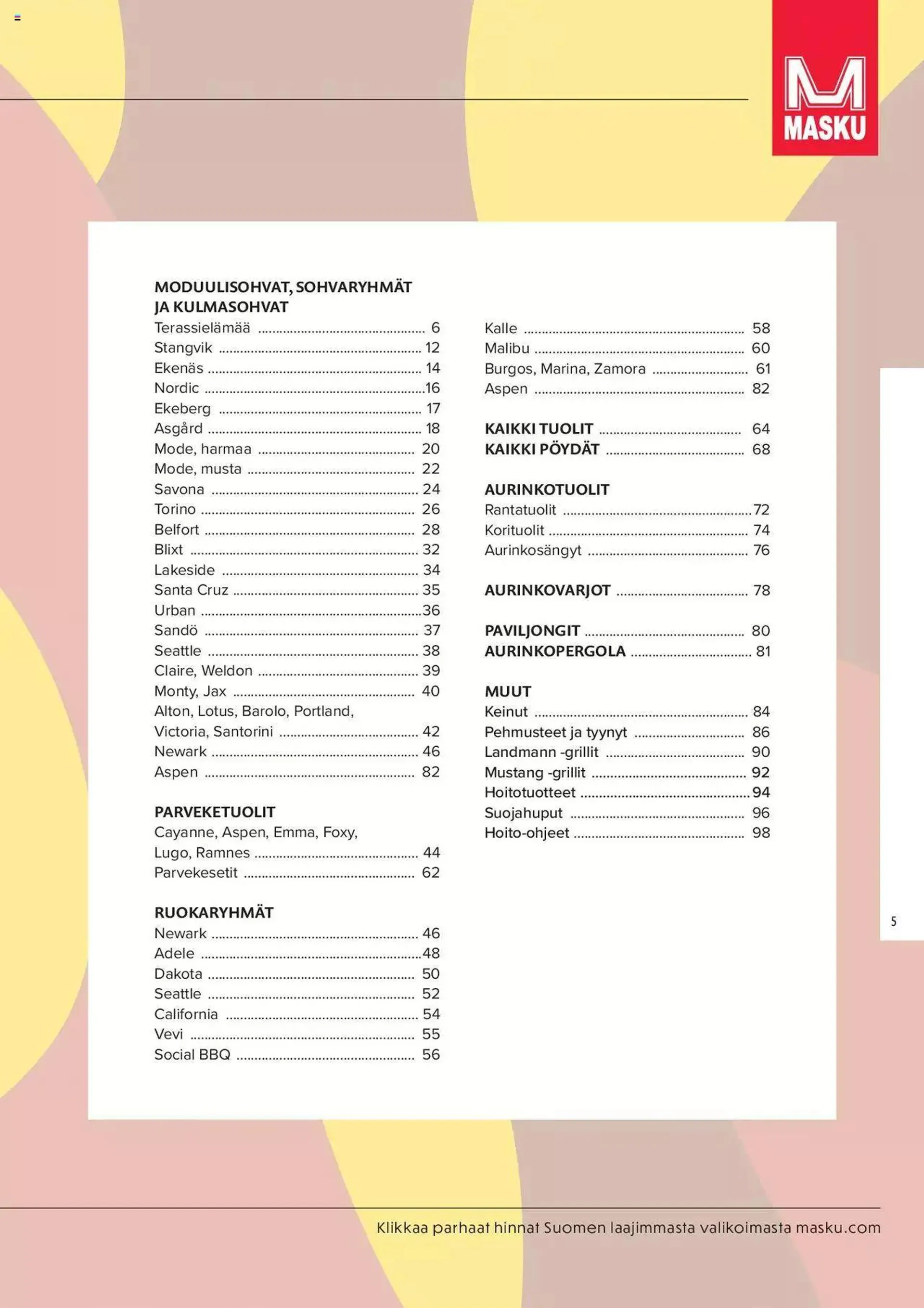 Masku tarjoukset - KESÄ 2024 voimassa alkaen 1. huhtikuuta - 31. joulukuuta 2024 - Tarjouslehti sivu 5