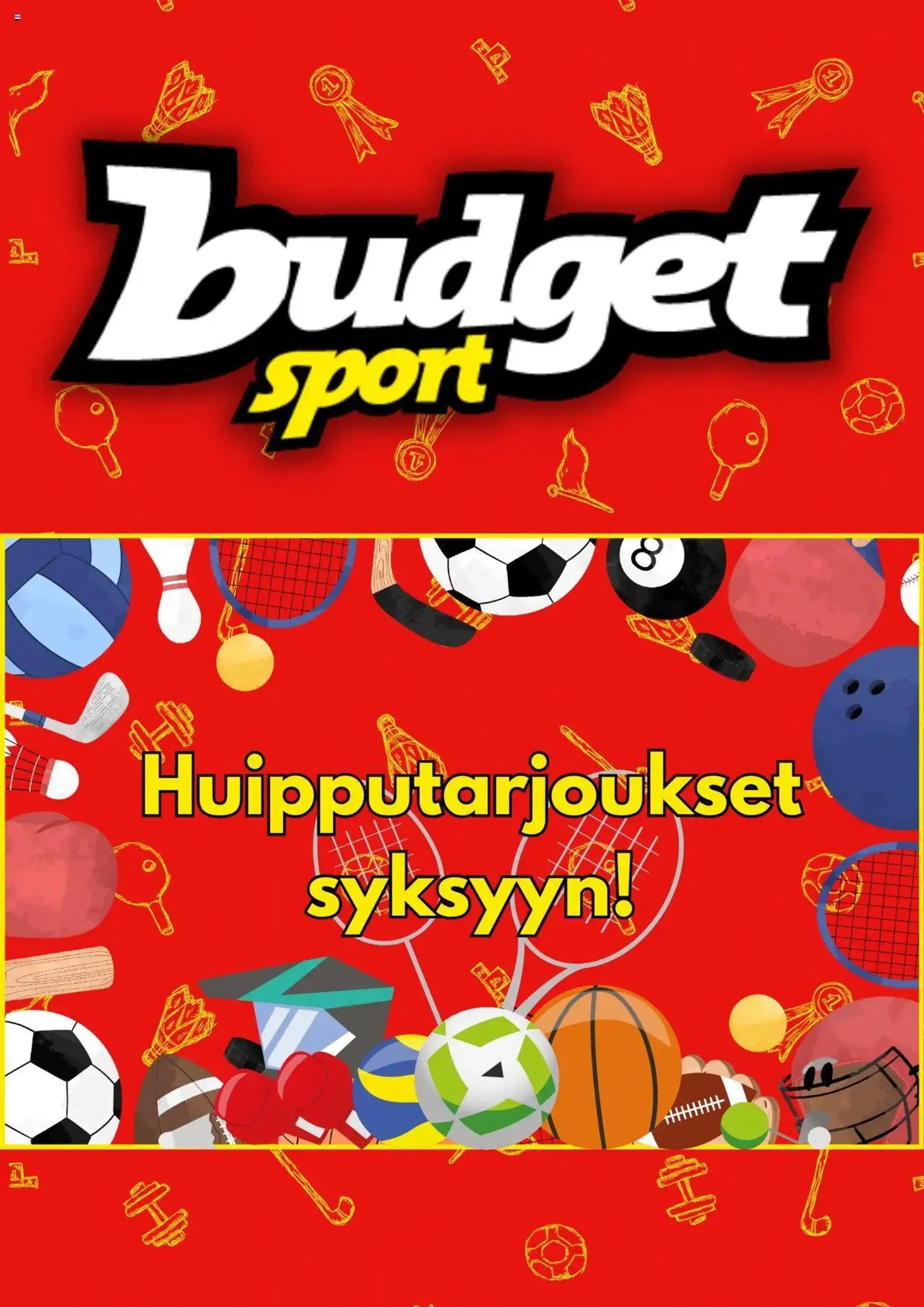 Budget Sport tarjoukset voimassa alkaen 14. lokakuuta - 29. lokakuuta 2024 - Tarjouslehti sivu 1