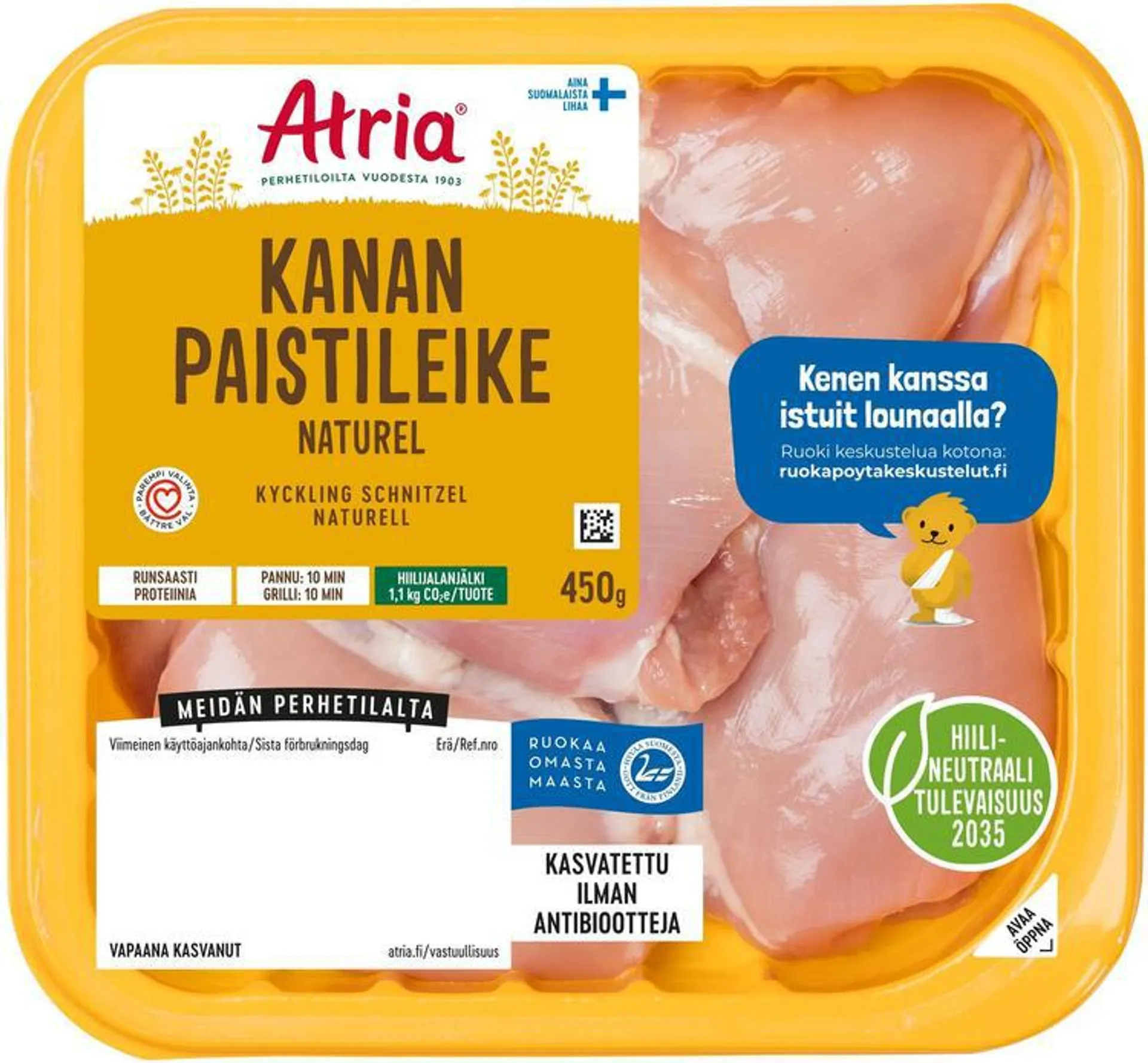 Atria Kanan Paistileike Naturel 450g