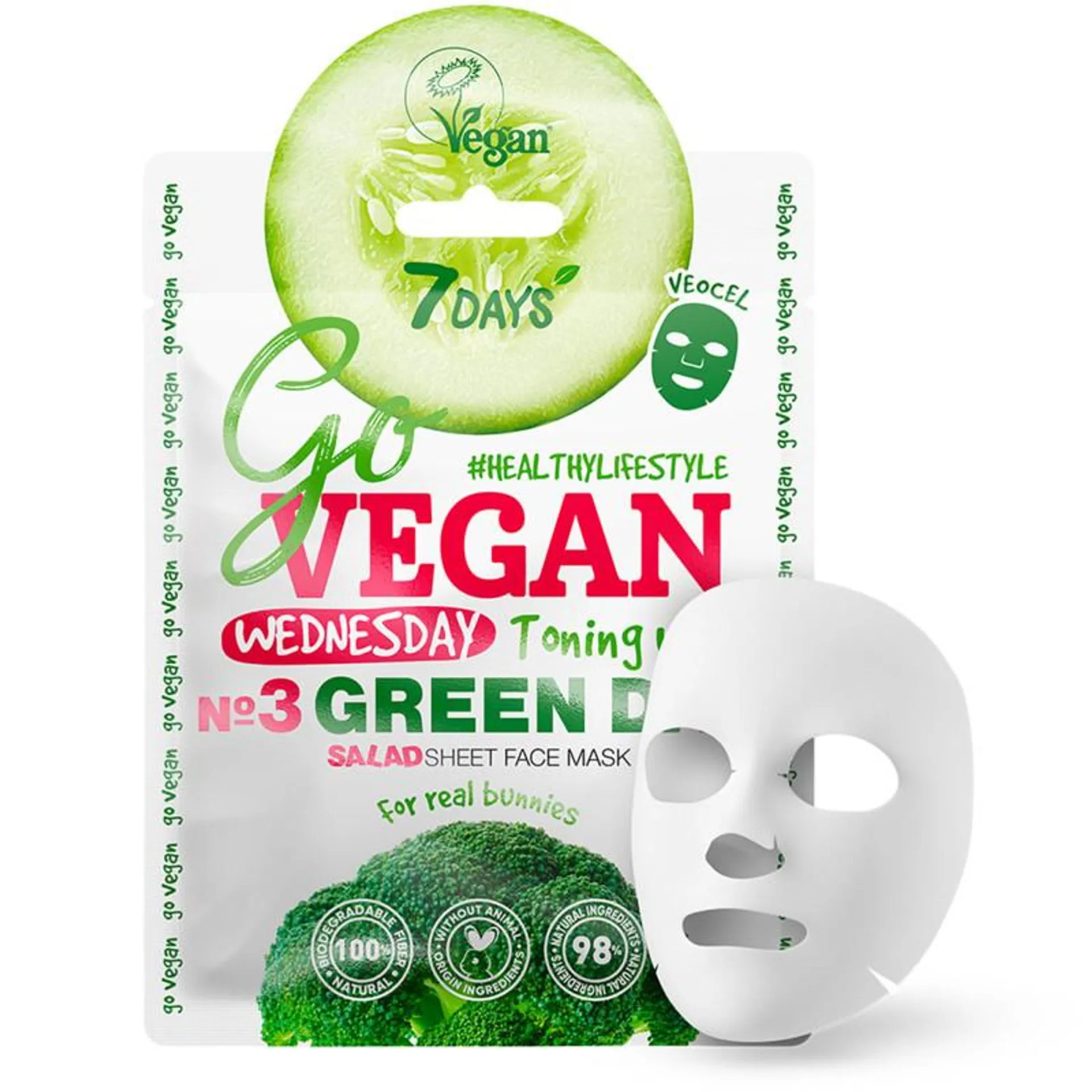 Kangasnaamio 7Days 25 g GoVEGAN Wednesday Green Day