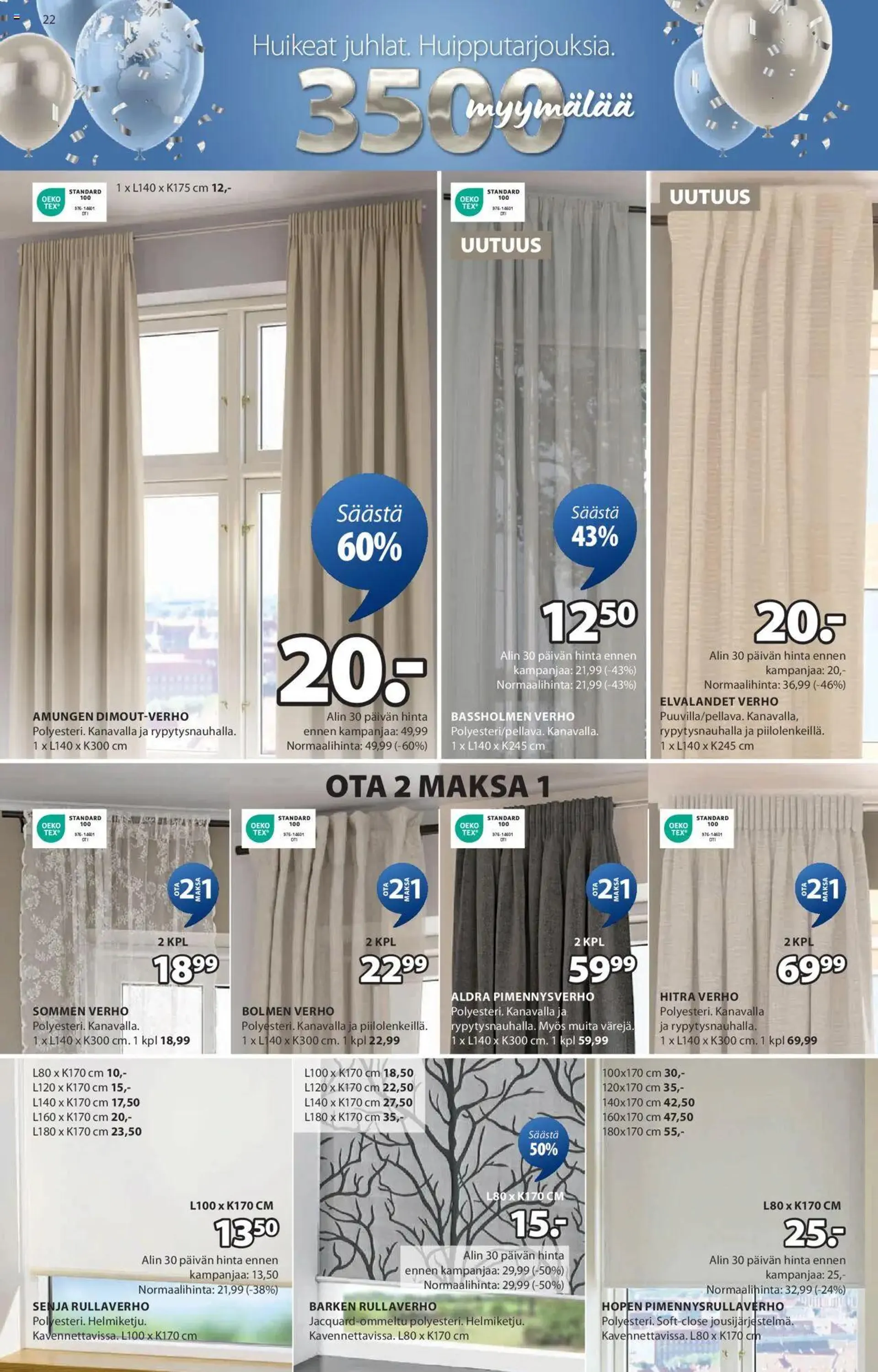 JYSK tarjoukset voimassa alkaen 21. lokakuuta - 3. marraskuuta 2024 - Tarjouslehti sivu 22