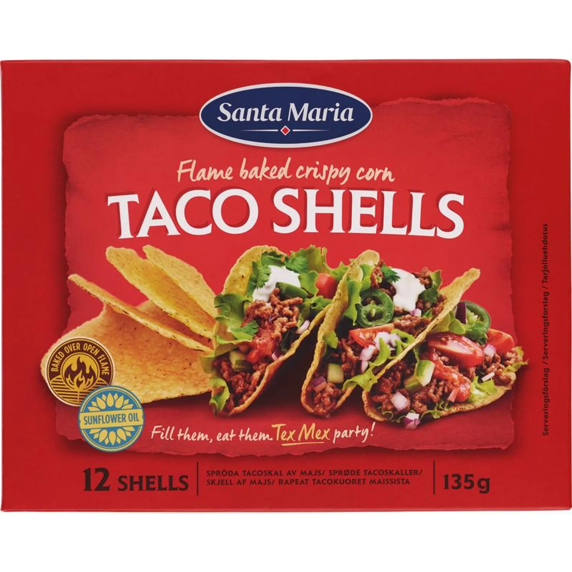 Tacokuoret Santa Maria 12 kpl 135 g Taco Shells