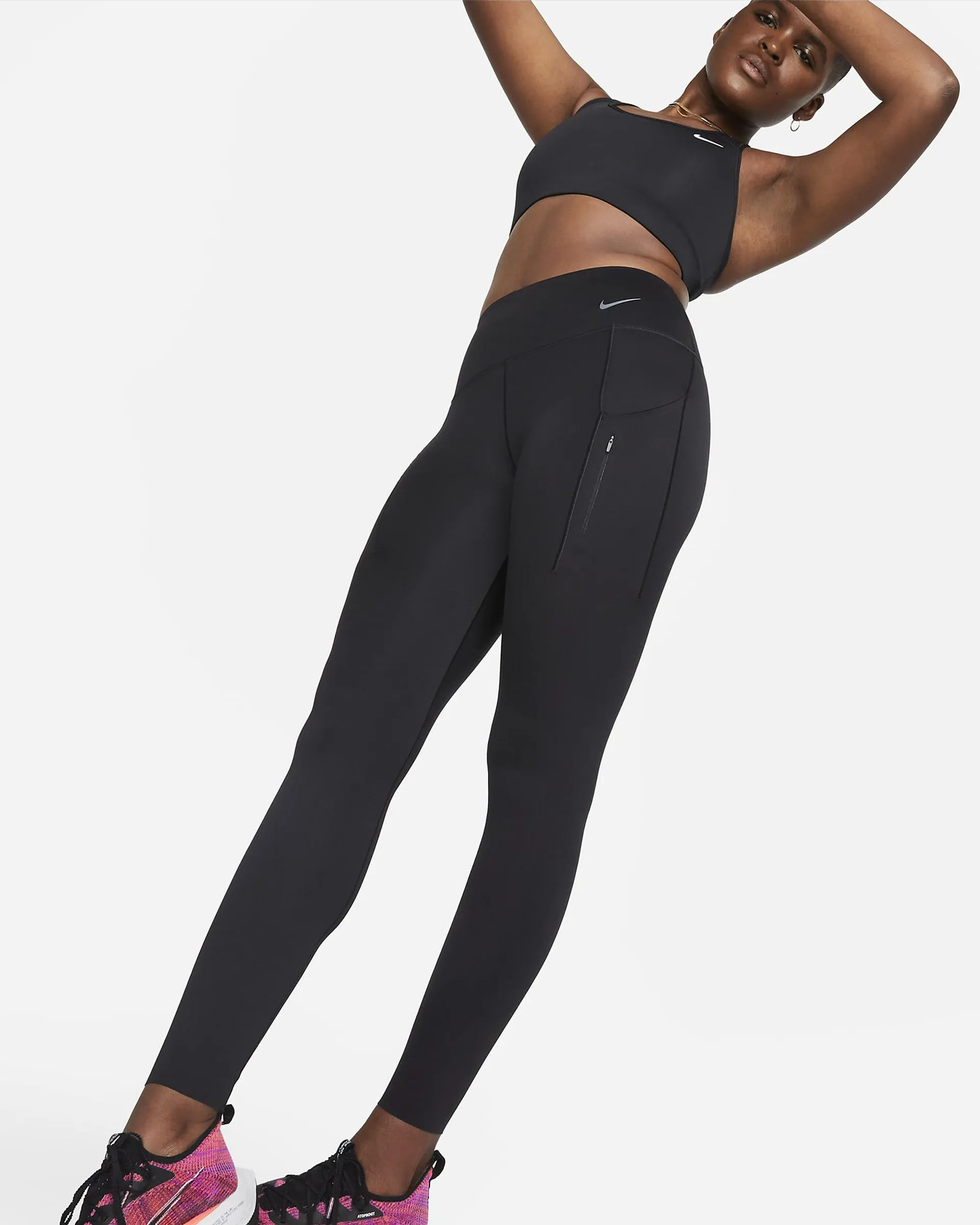 Women's Firm-Support Mid-Rise Full-Length Leggings with Pockets