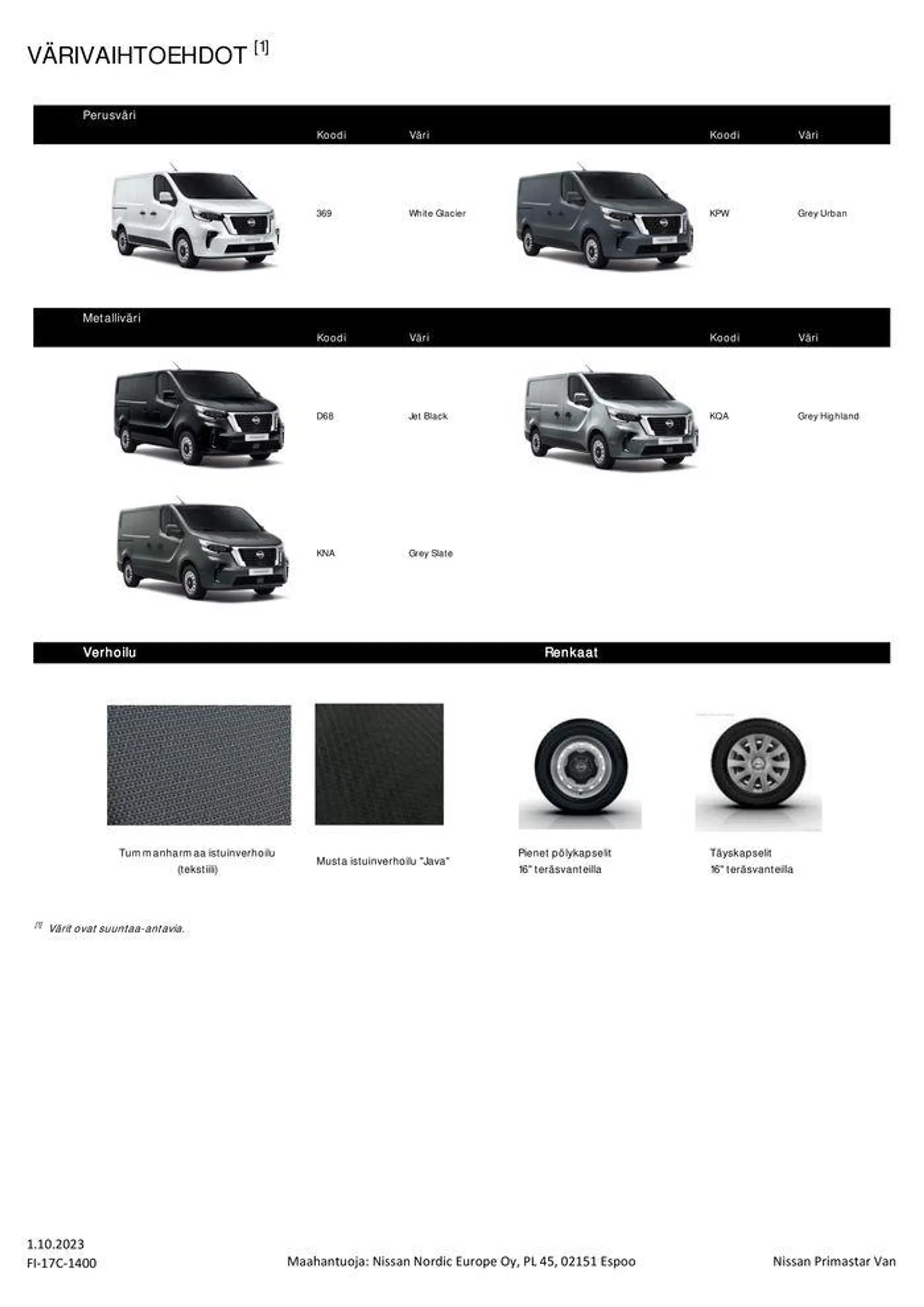 Nissan Primastar voimassa alkaen 15. lokakuuta - 15. lokakuuta 2024 - Tarjouslehti sivu 8