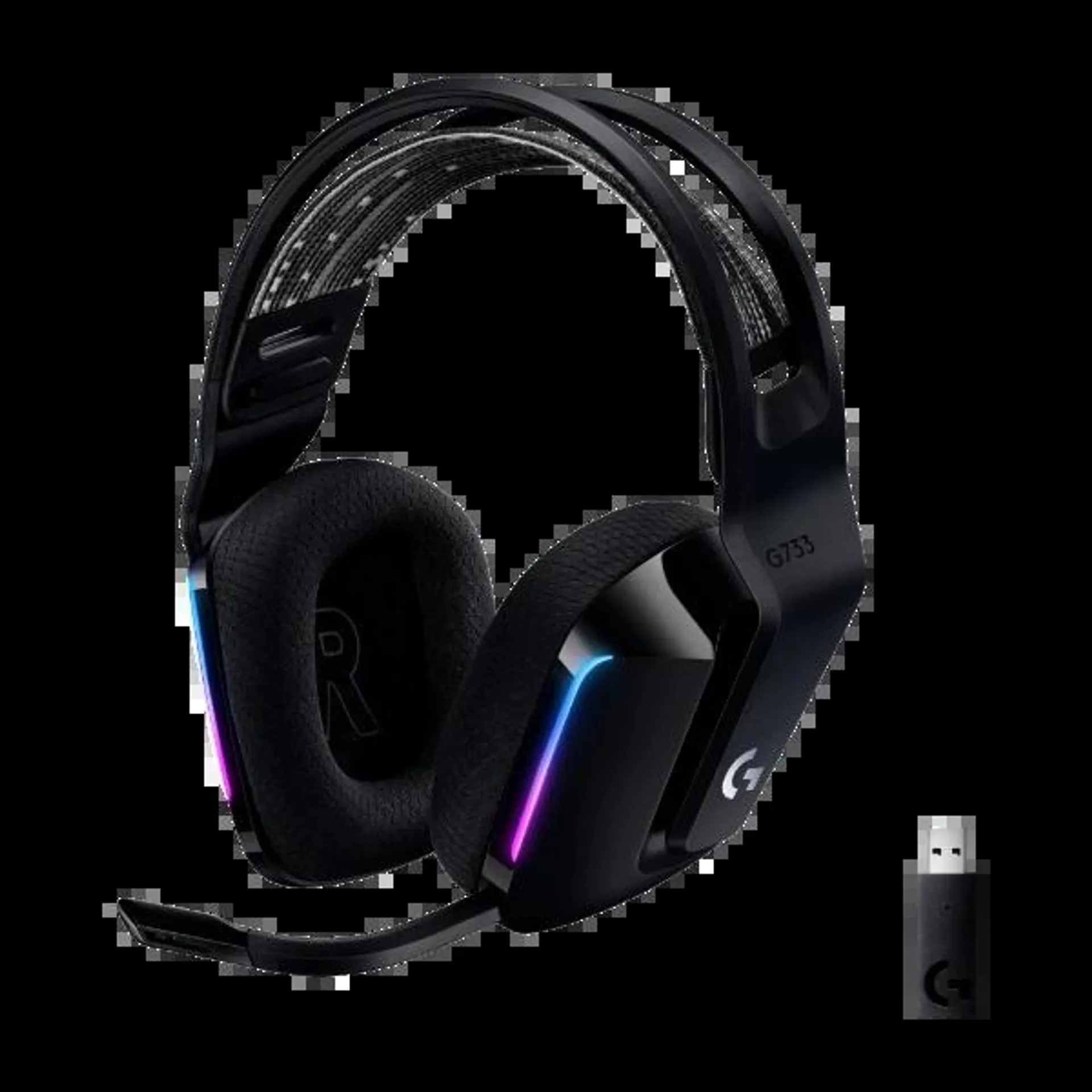 Logitech G733 LIGHTSPEED -langaton peliheadset, musta