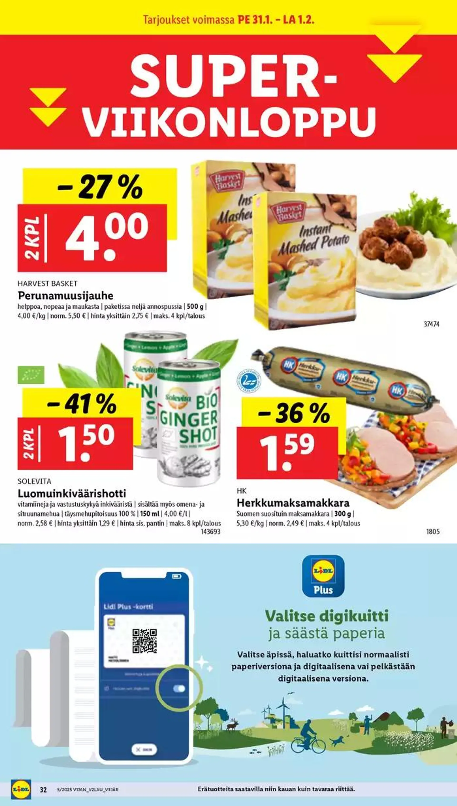 Lidl tarjoukset voimassa alkaen 27. tammikuuta - 5. helmikuuta 2025 - Tarjouslehti sivu 36