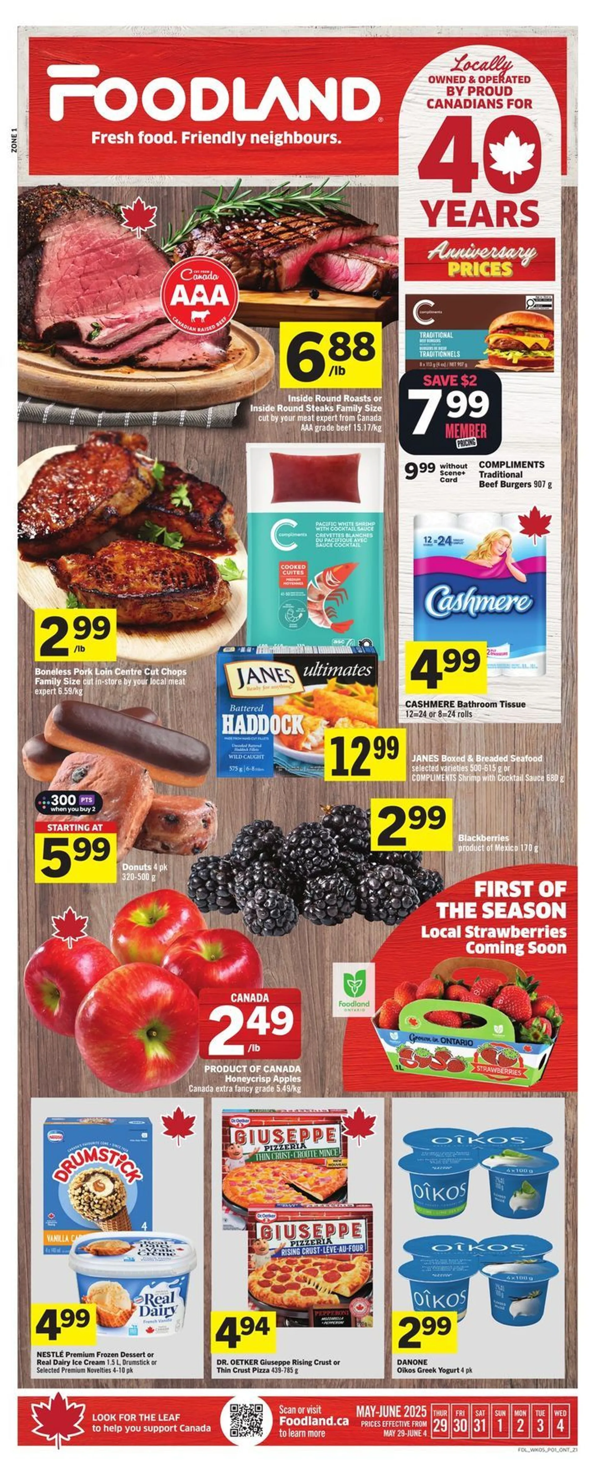 Foodland  Sales from May 29 to June 4 2025 - flyer page 1