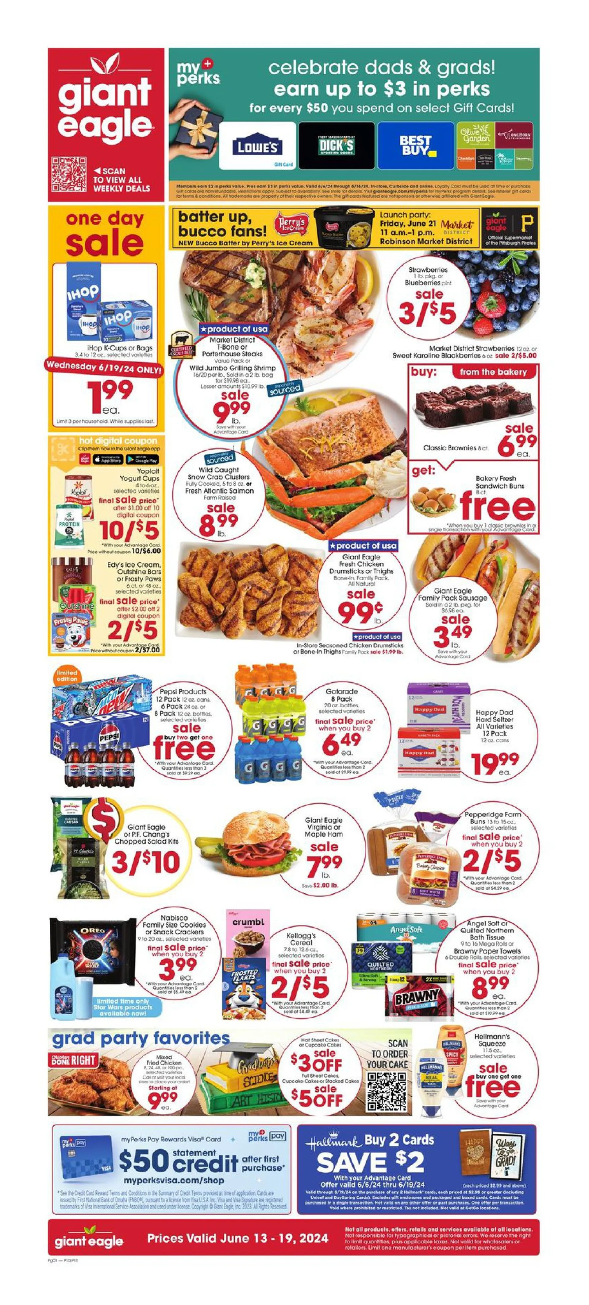 Weekly ad GIANT EAGLE SALES from June 13 to June 19 2024 - Page 1