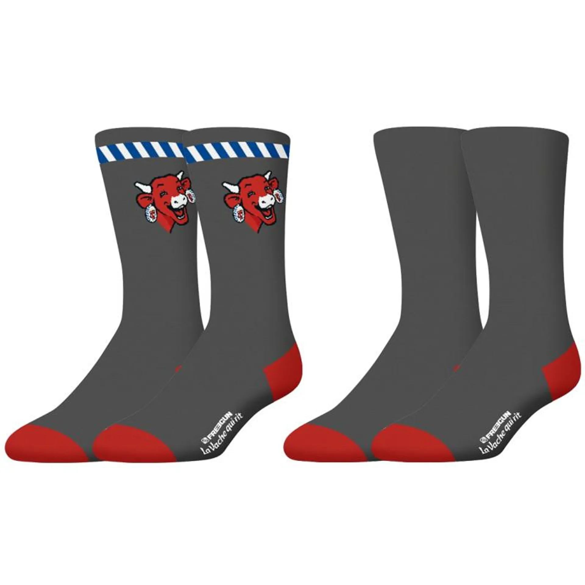 Lot de 2 paires de chaussettes Freegun homme gris La vache qui rit