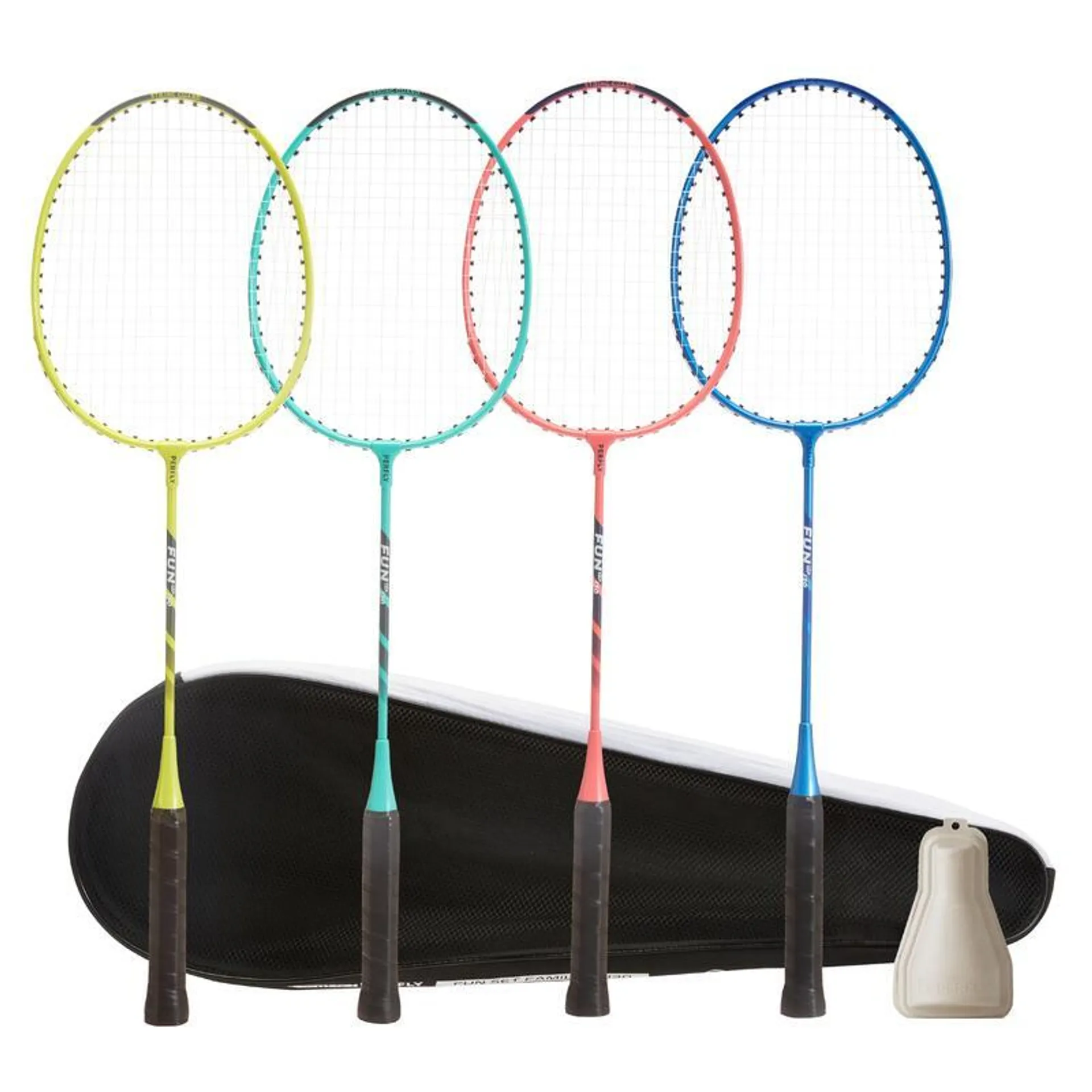 Lot pour Famille de 4 Raquettes de Badminton pour Adulte Fun BR130