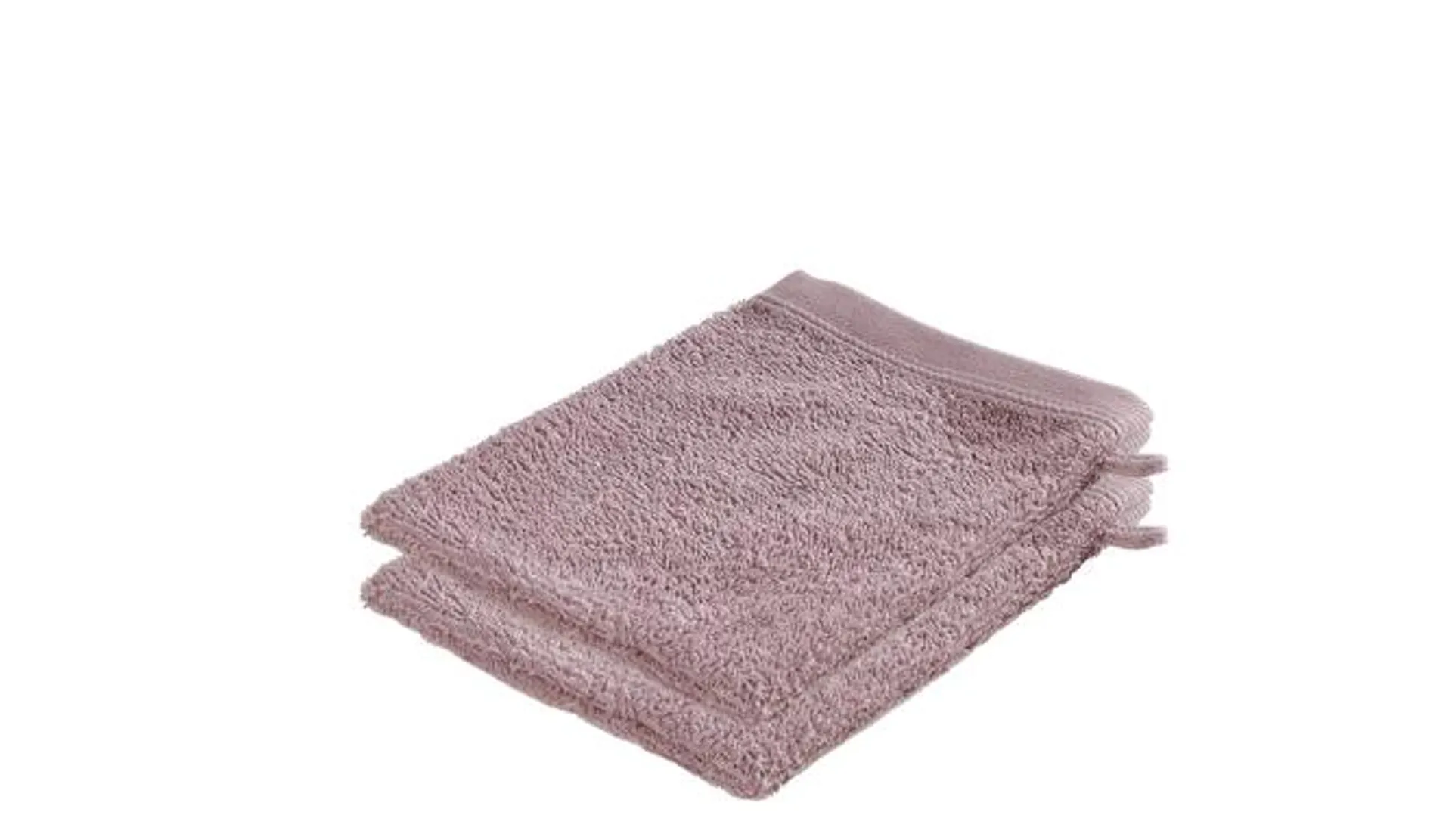 RECYCLE Gants de toilette set de 2 mauve