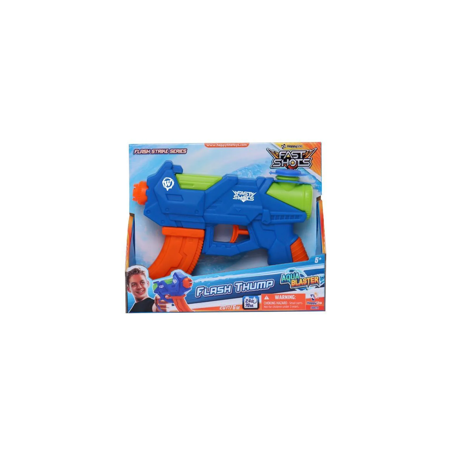 Pistolet à eau - L 18 cm - Multicolore