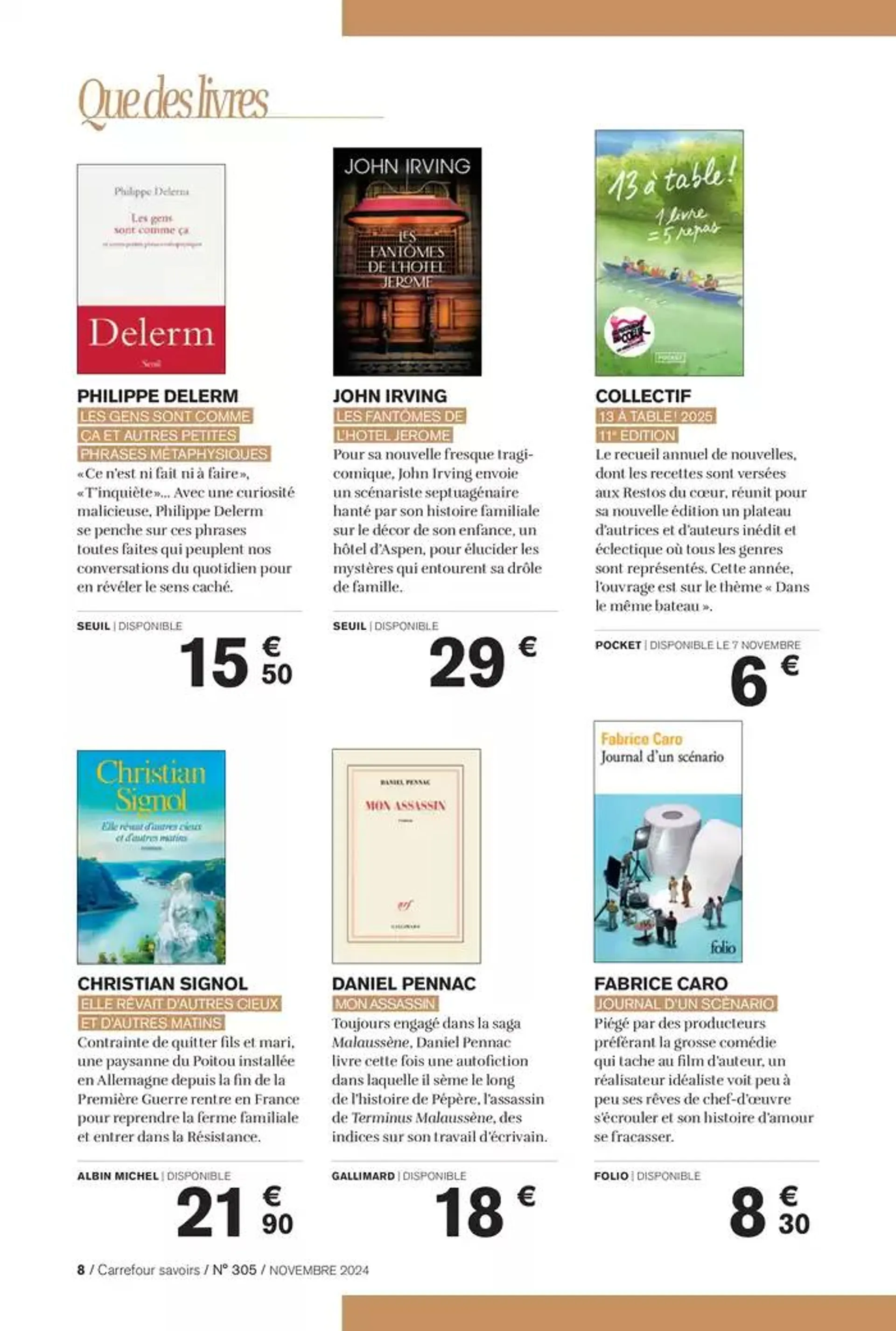 À CHACUN SA CULTURE du 1 novembre au 30 novembre 2024 - Catalogue page 8