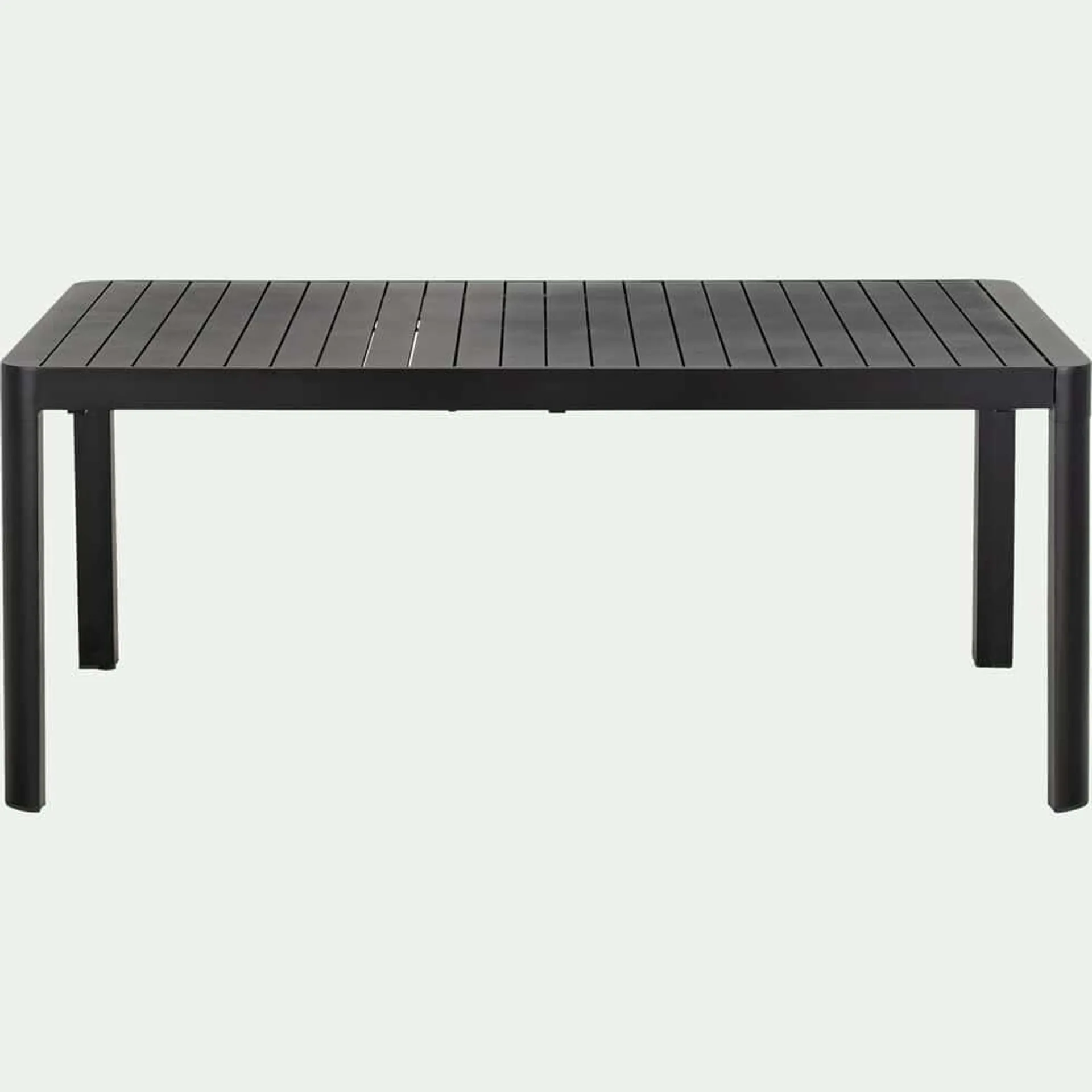 GUILIA Table de jardin extensible en aluminium - noir (8 à 10 places)