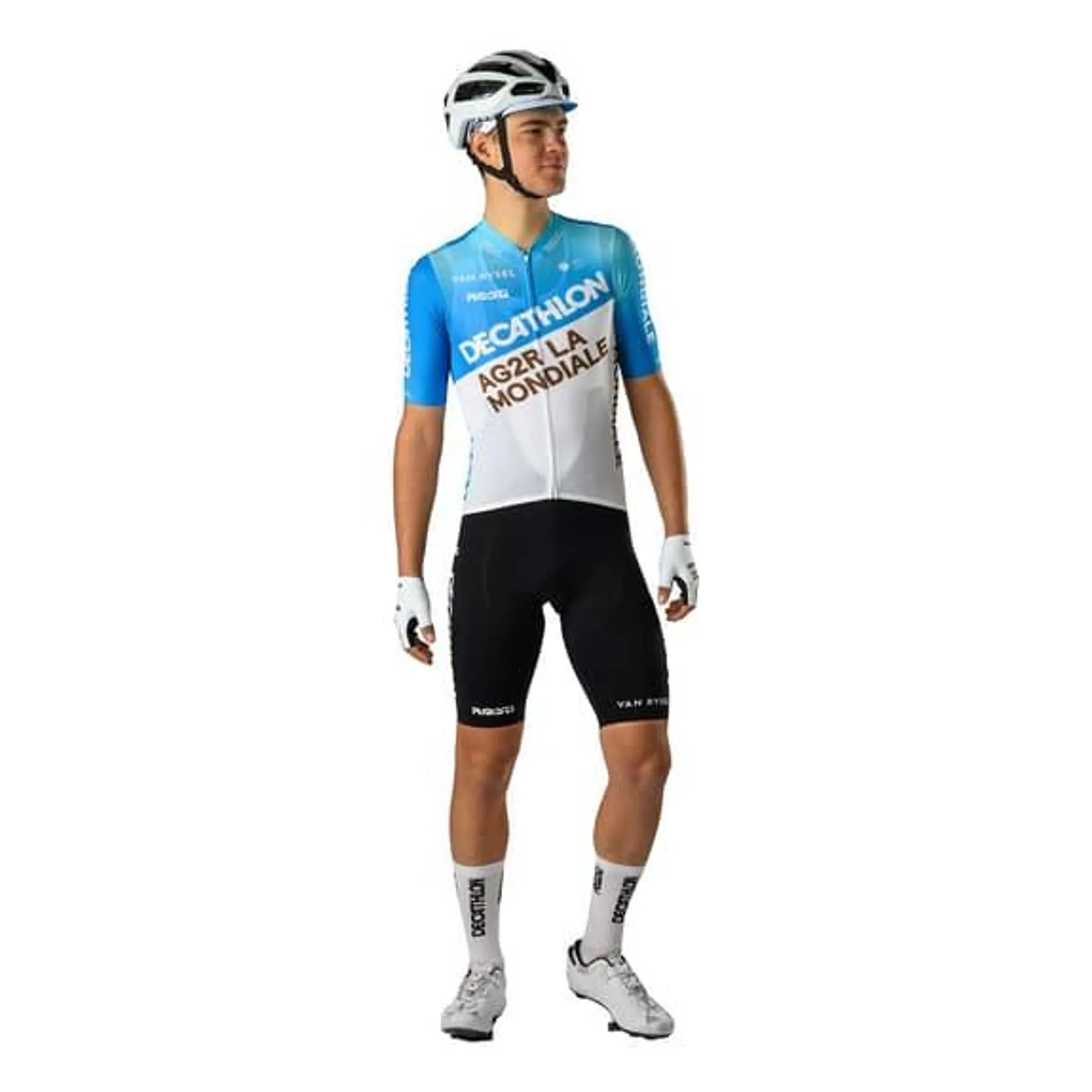 Maillot Decathlon-AG2R La Mondiale manche courte bleu blanc