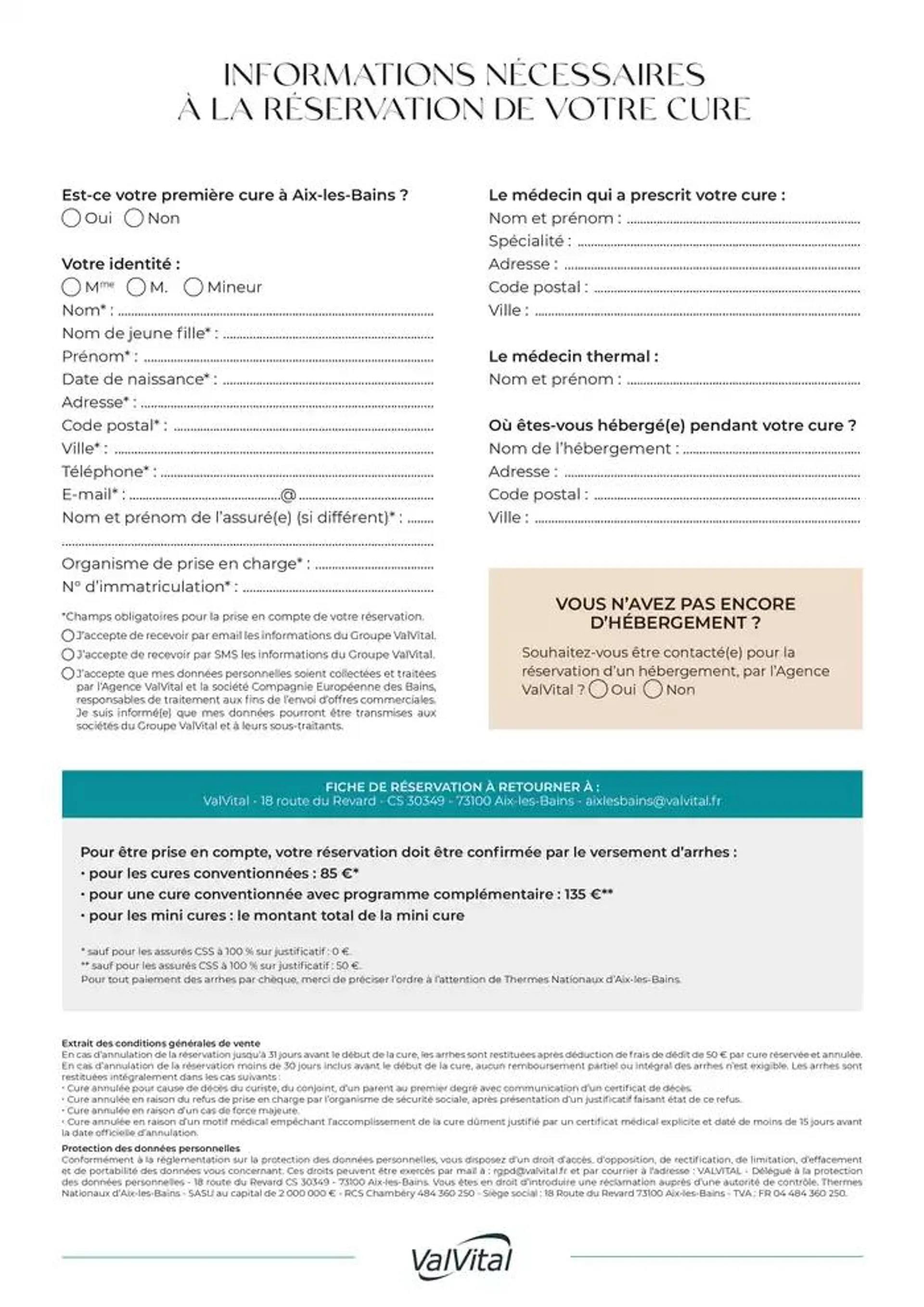 Fiche de réservation Aix-les-Bains 2025 du 3 février au 31 décembre 2025 - Catalogue page 2