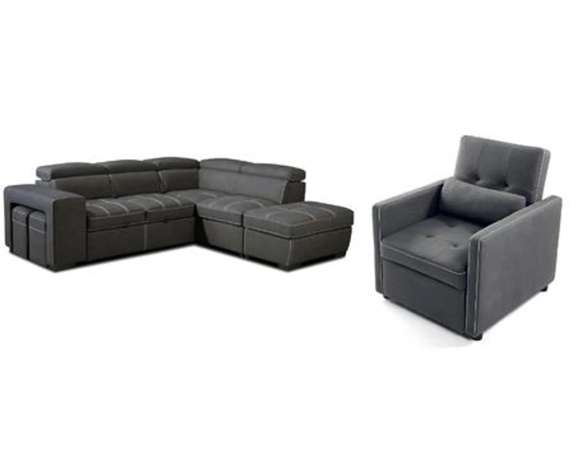 Duo maxi premium confort gauche - Canapé et fauteuil