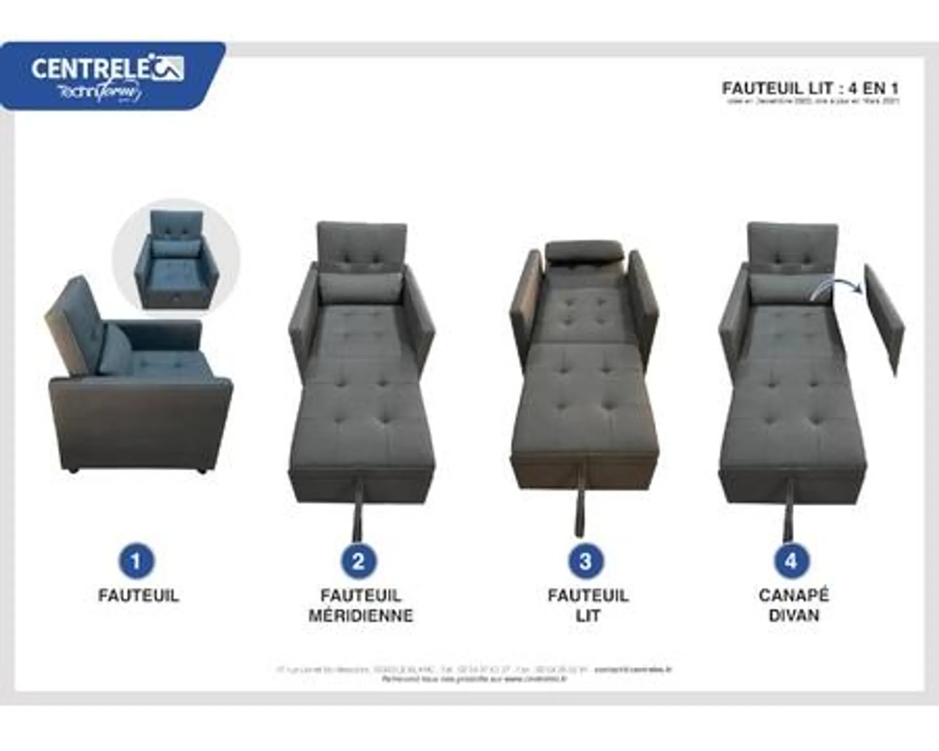 Modulo confort 4 en 1 x1 - Fauteuil multifonctions