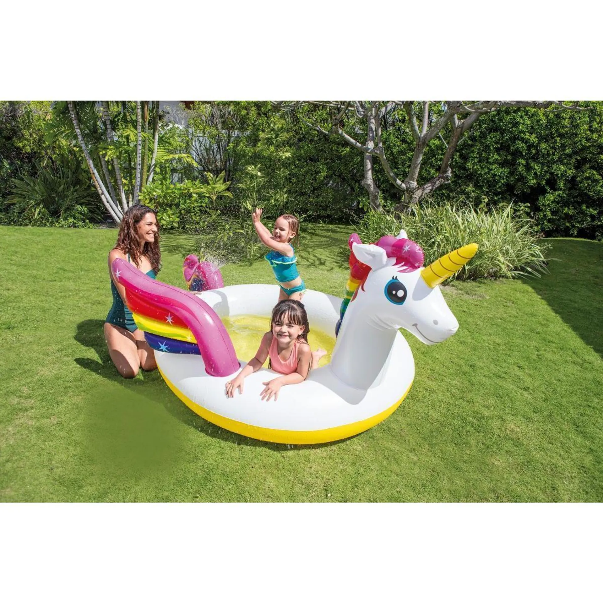 Piscinette fontaine licorne - 272 x 193 x H 104 cm