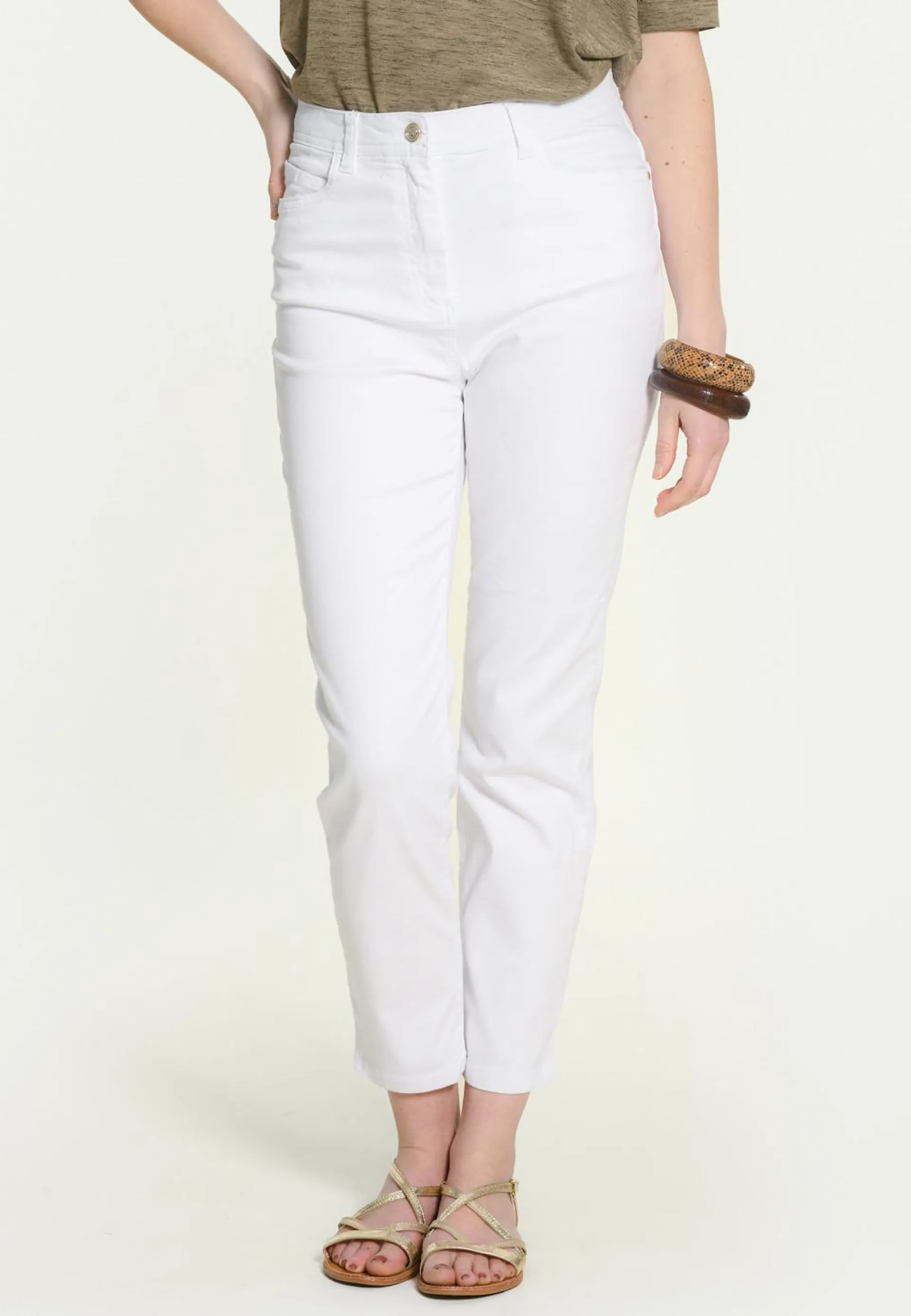 DAKAY - PANTALON 7/8 SLIM - BLANC