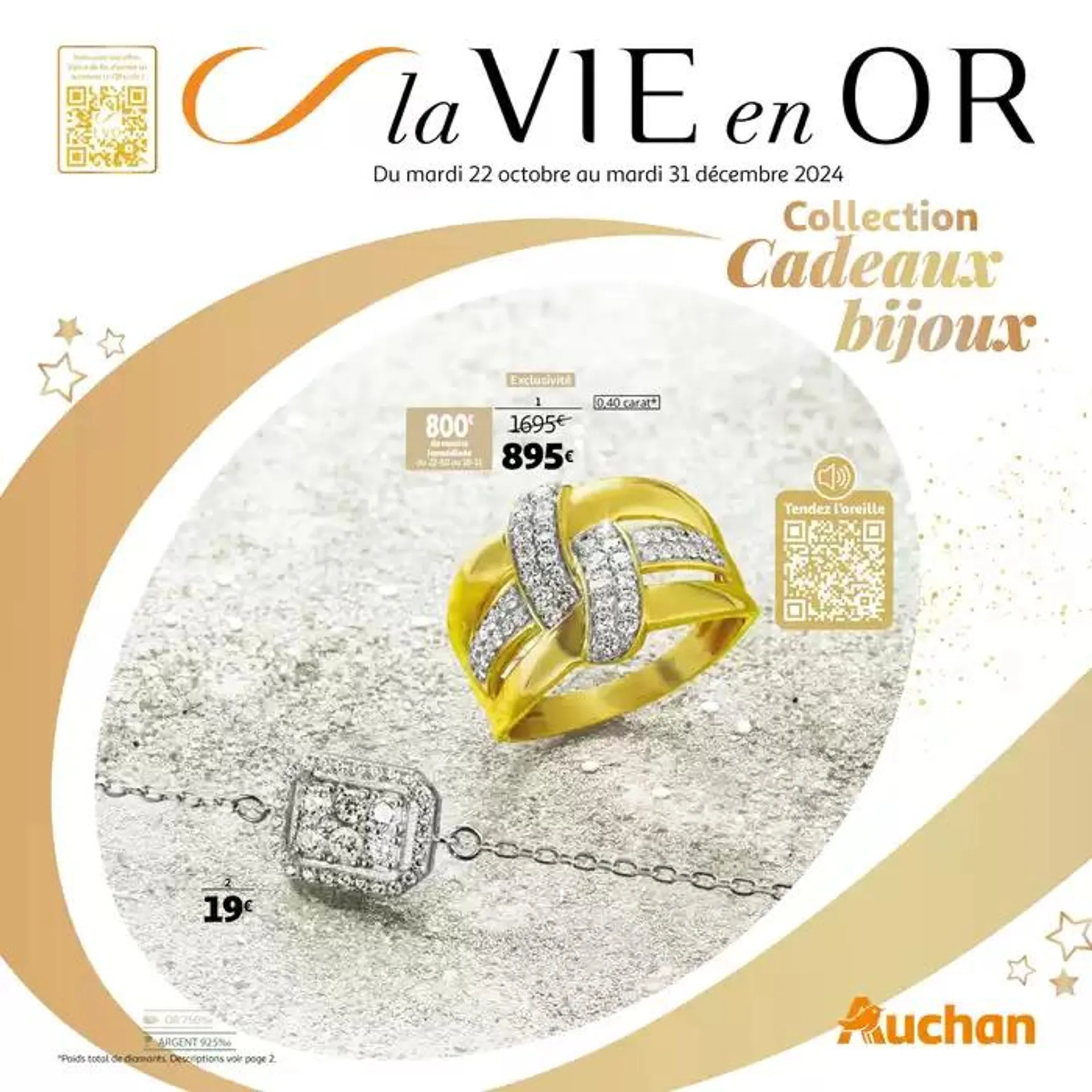 La VIE en OR : collection cadeaux bijoux du 22 octobre au 31 décembre 2024 - Catalogue page 1