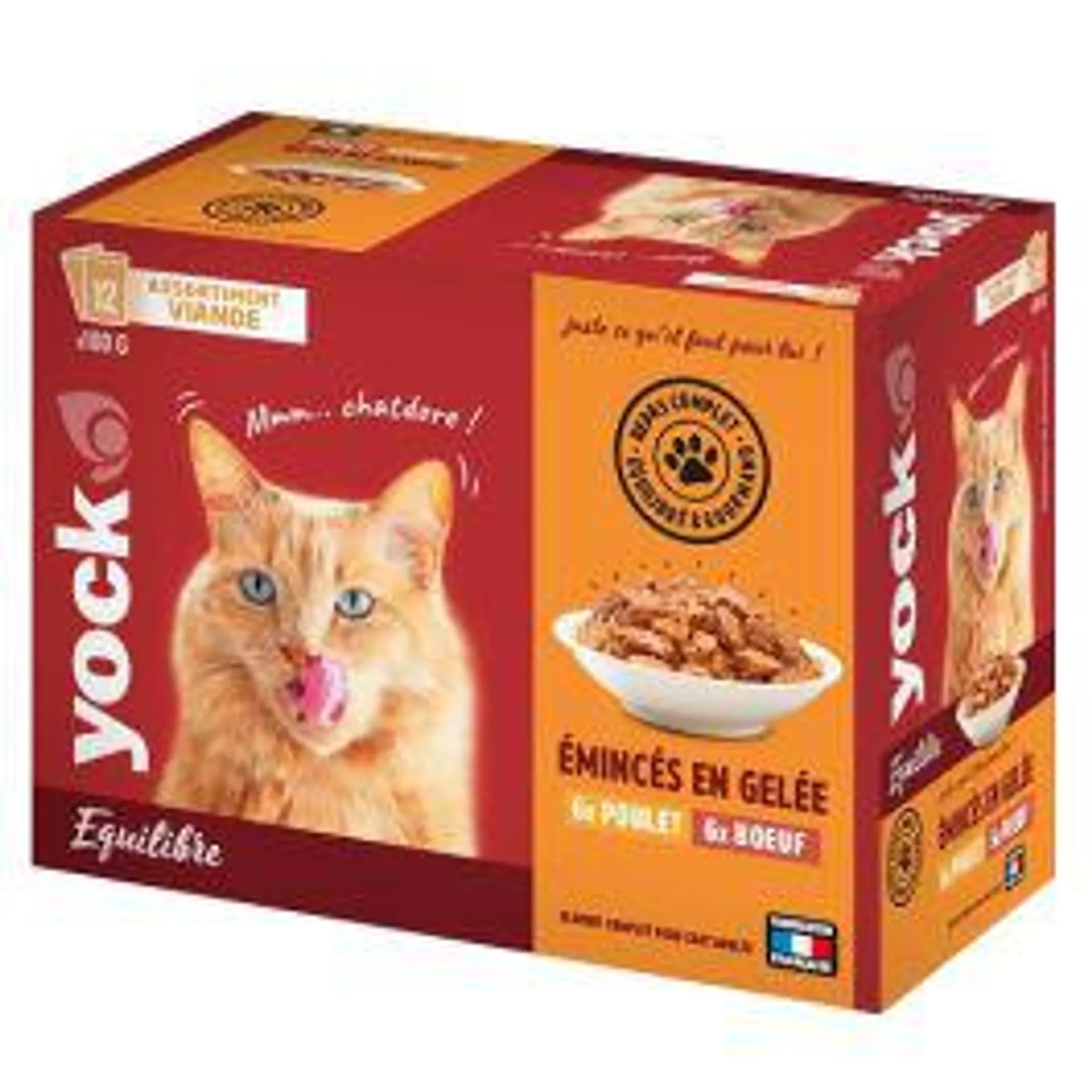 Emincés en gelée poulet et bœuf pour chat