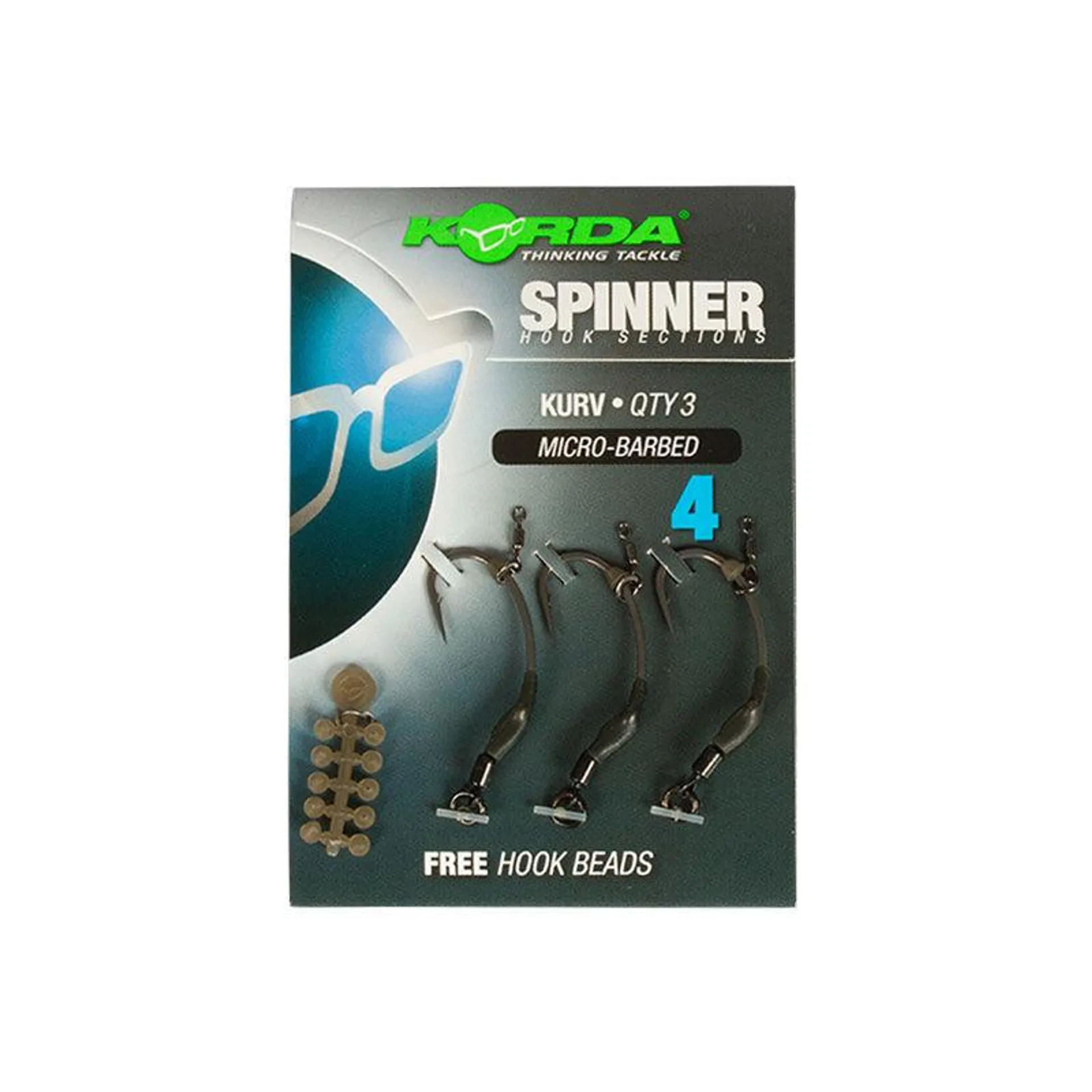 Hameçons montés carpe korda spinner hook sections kurv