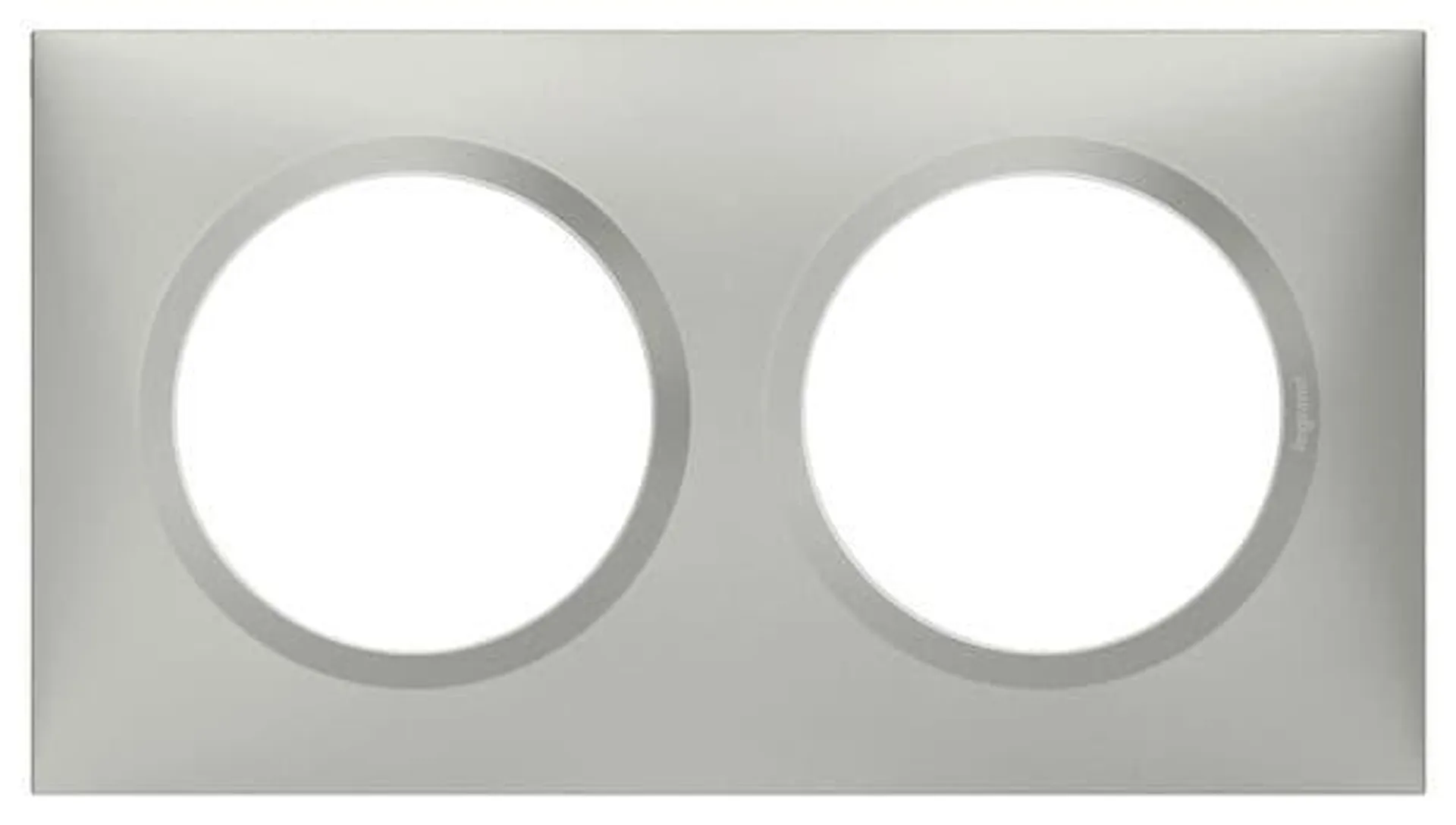 Plaque 2 postes carrée "Dooxie" aluminium - Legrand