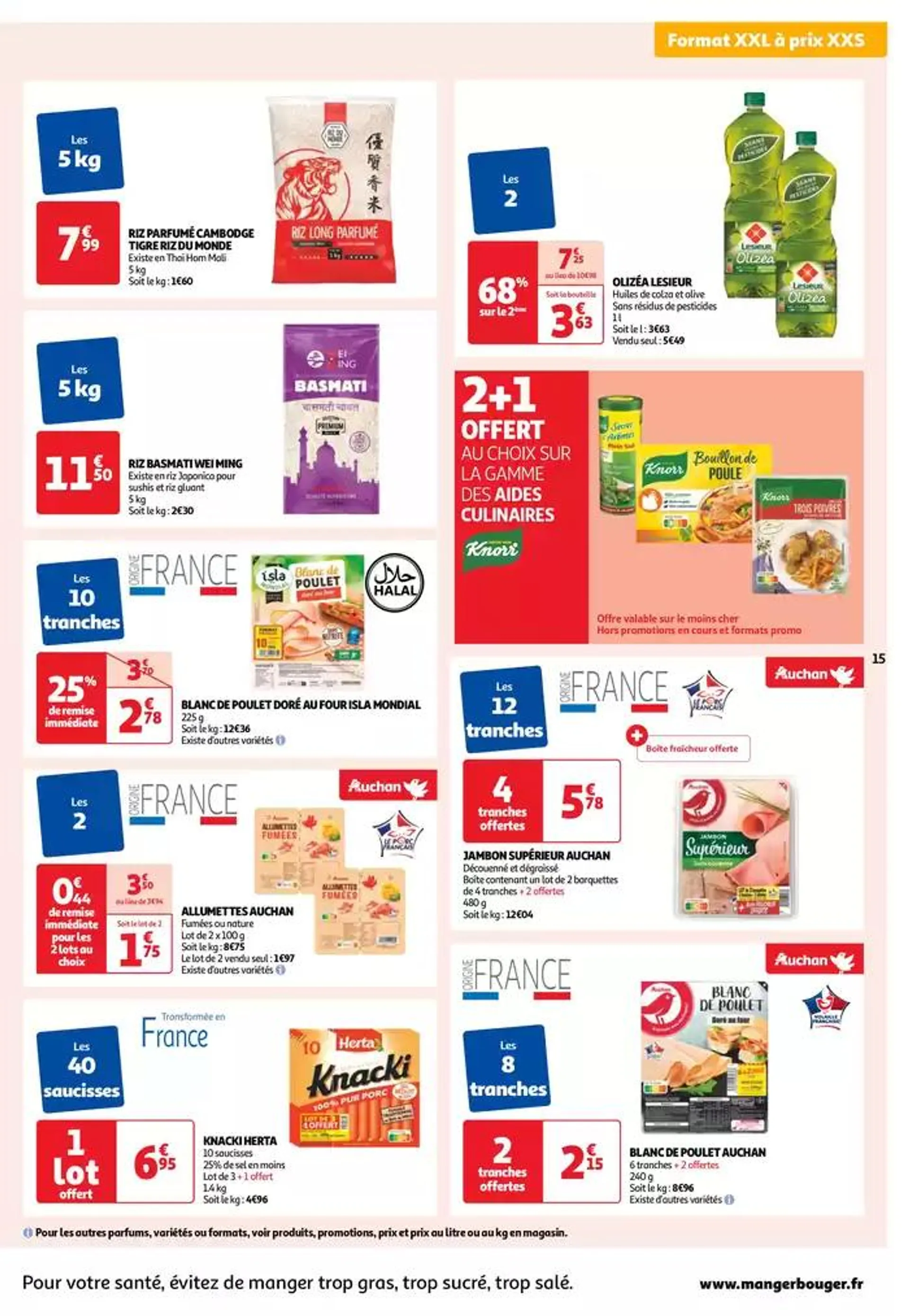 Top depart : 25 jours Auchan  du 29 octobre au 4 novembre 2024 - Catalogue page 15