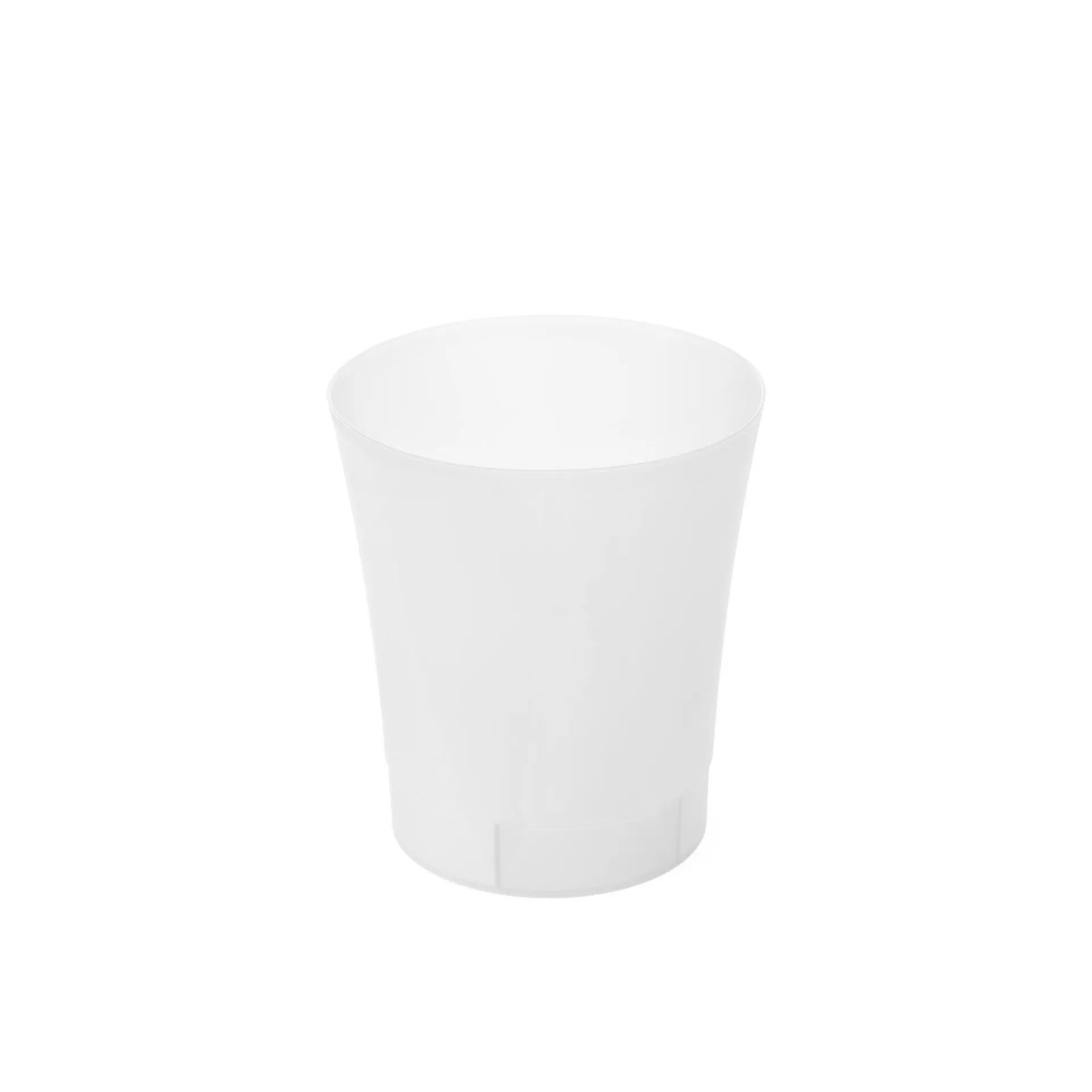 Pot à orchidée à LED - Plastique - Ø 12,5 x H 14 cm - Blanc