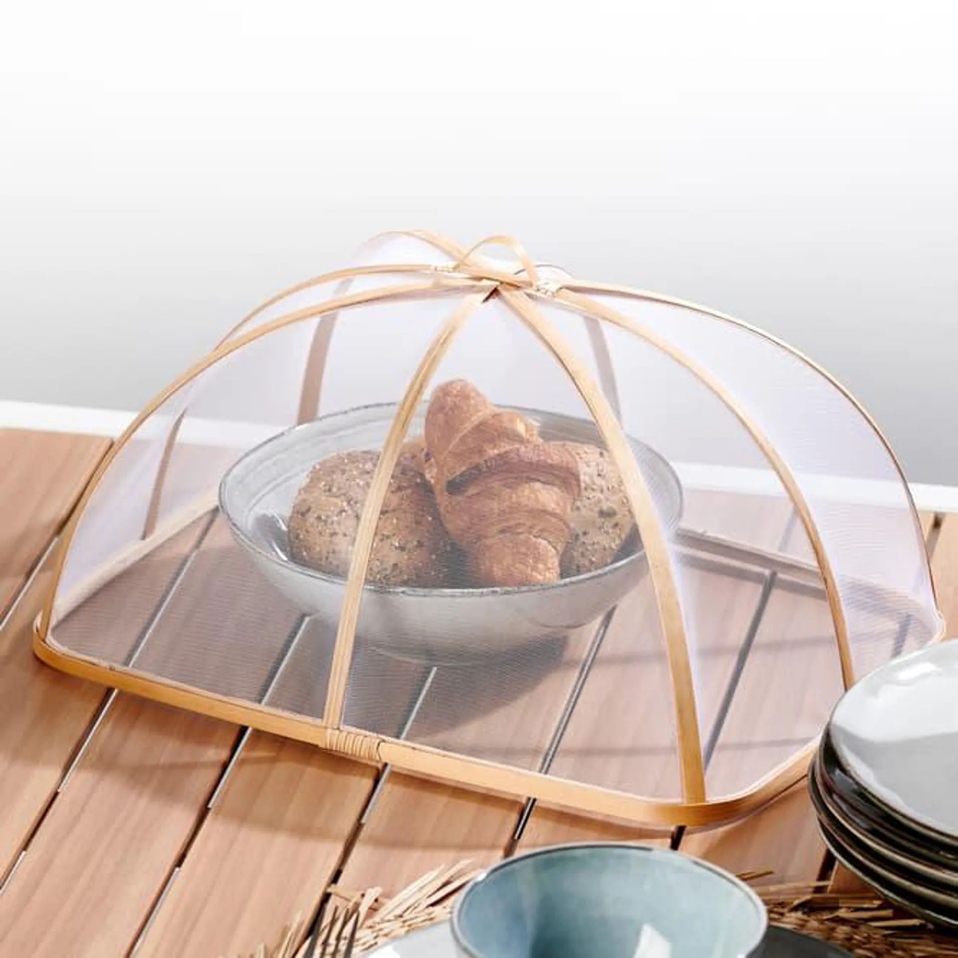 BAMBOO Cloche à aliments blanc